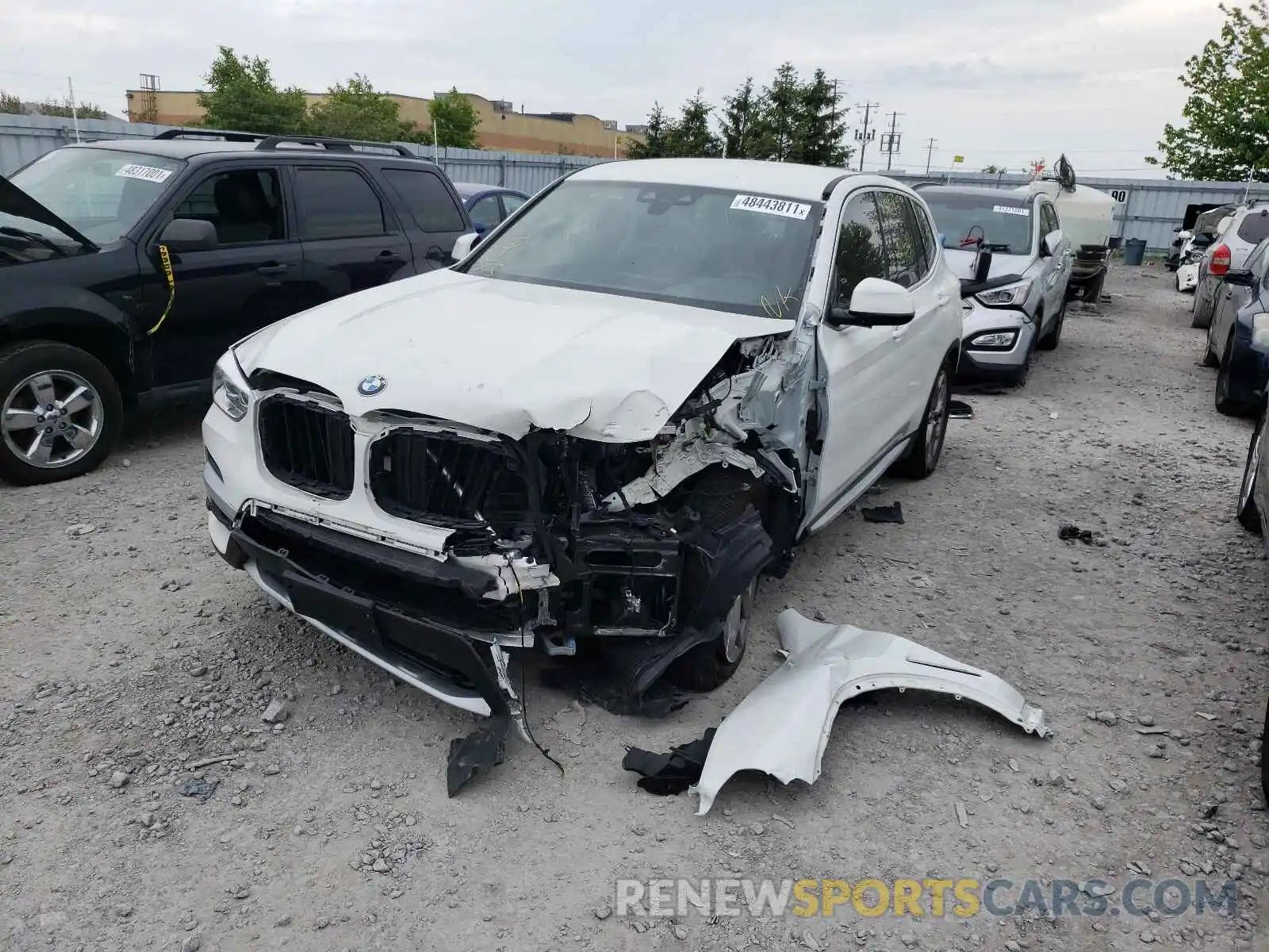 2 Photograph of a damaged car 5UXTY5C08L9D44675 BMW X3 2020