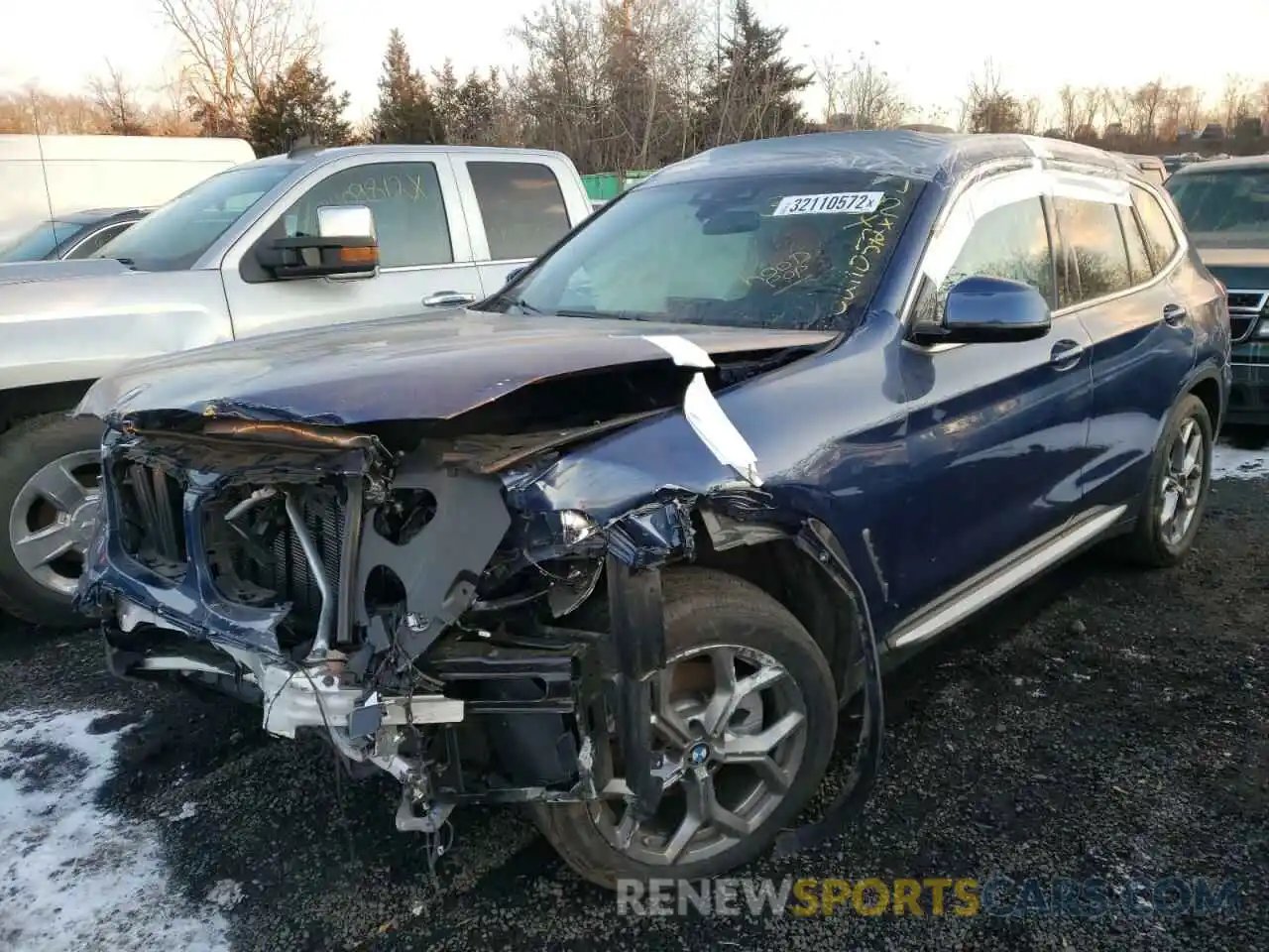 2 Photograph of a damaged car 5UXTY5C08L9D58382 BMW X3 2020