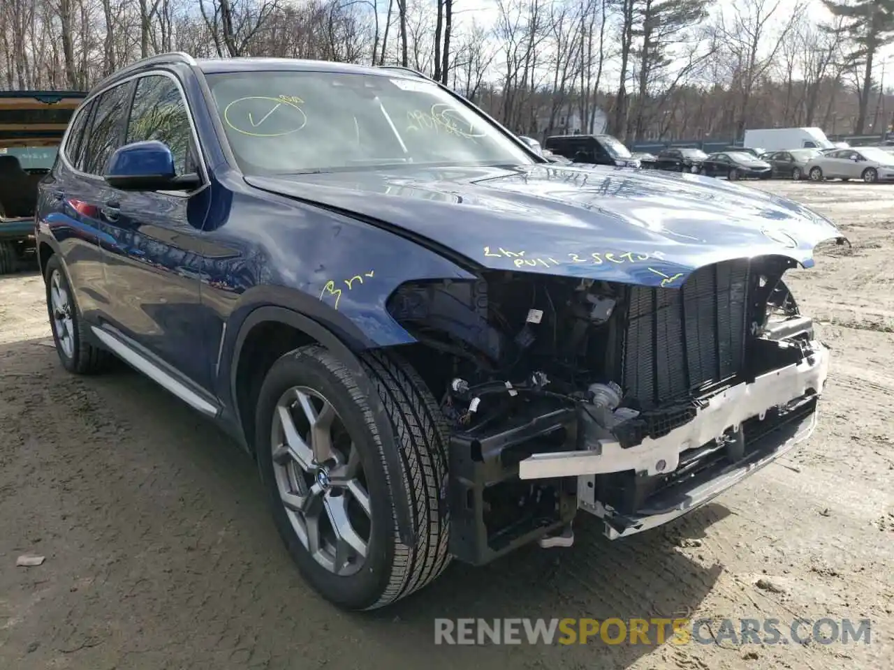 1 Photograph of a damaged car 5UXTY5C08LLT36429 BMW X3 2020