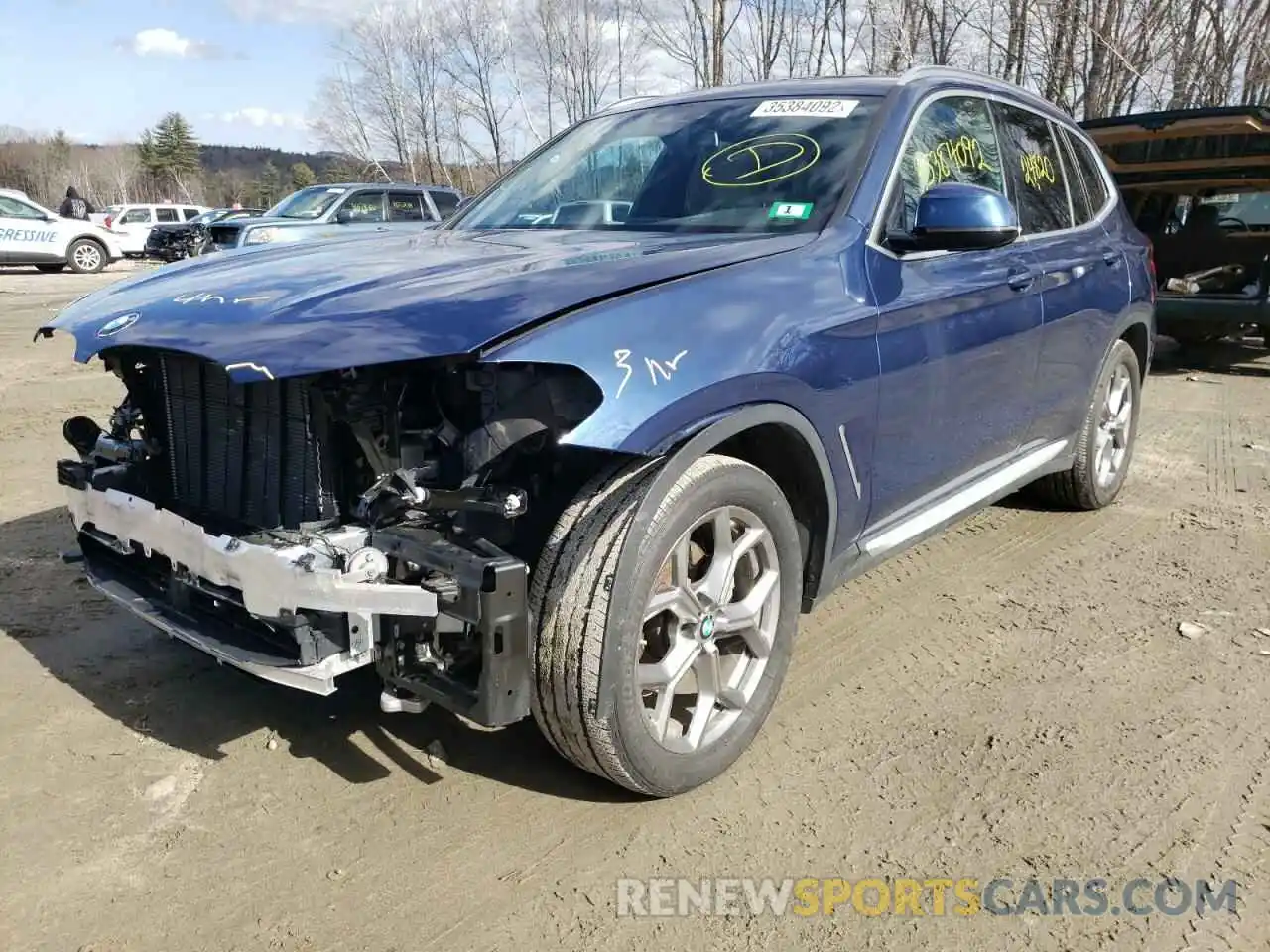 2 Photograph of a damaged car 5UXTY5C08LLT36429 BMW X3 2020