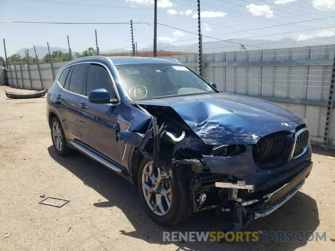 1 Photograph of a damaged car 5UXTY5C09L9B17995 BMW X3 2020