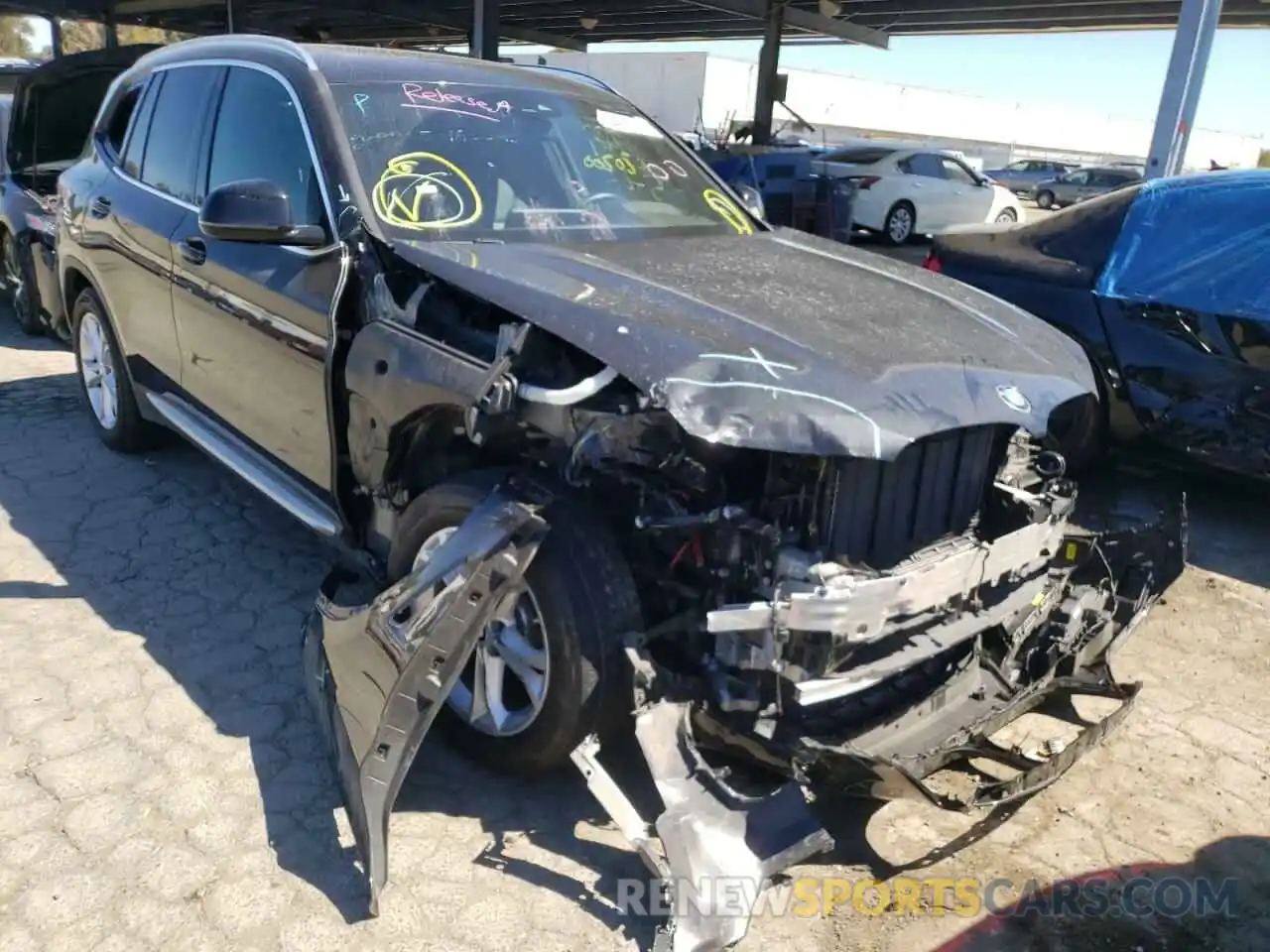 1 Photograph of a damaged car 5UXTY5C09L9B41505 BMW X3 2020