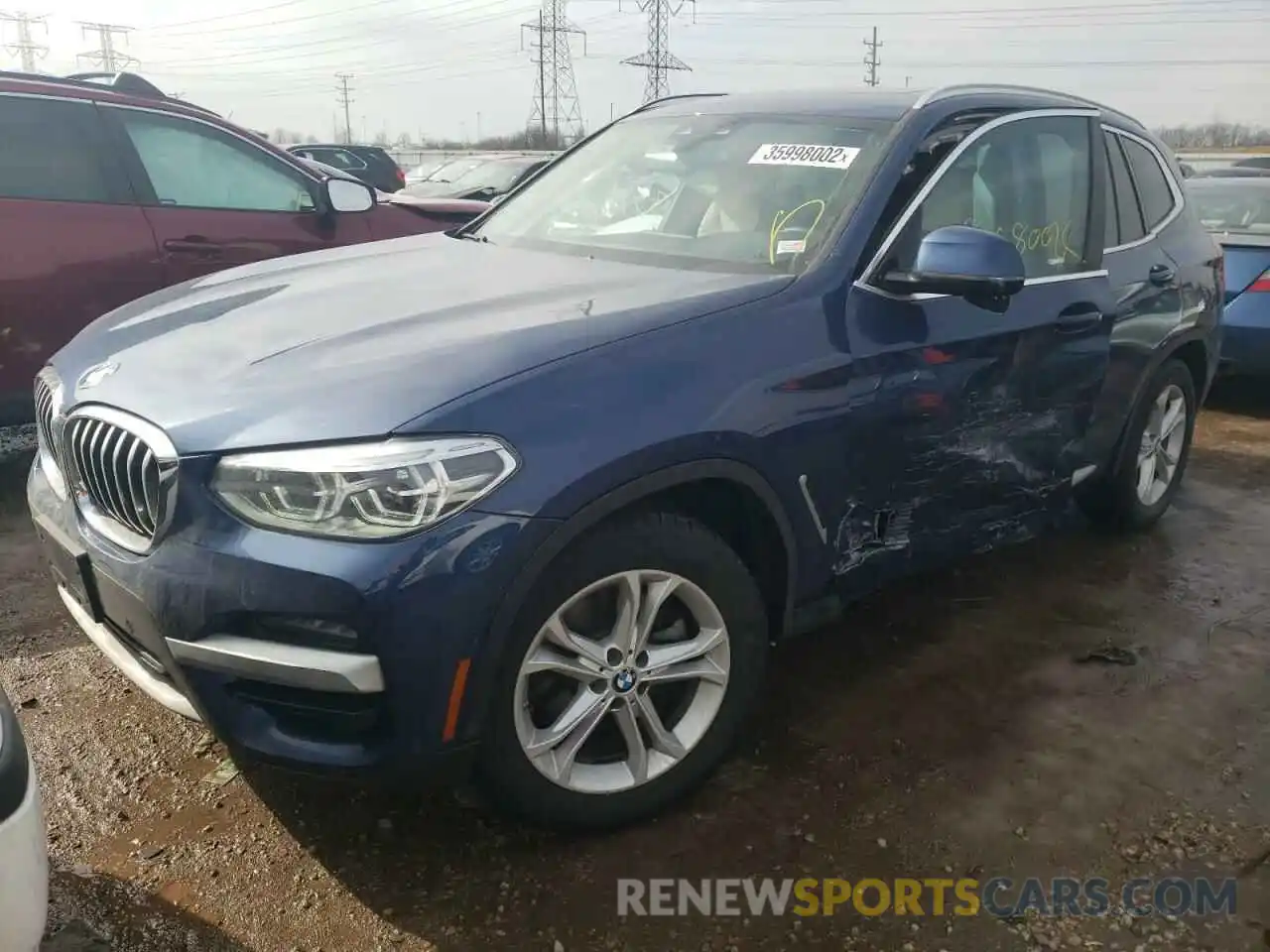 2 Photograph of a damaged car 5UXTY5C09L9B70342 BMW X3 2020