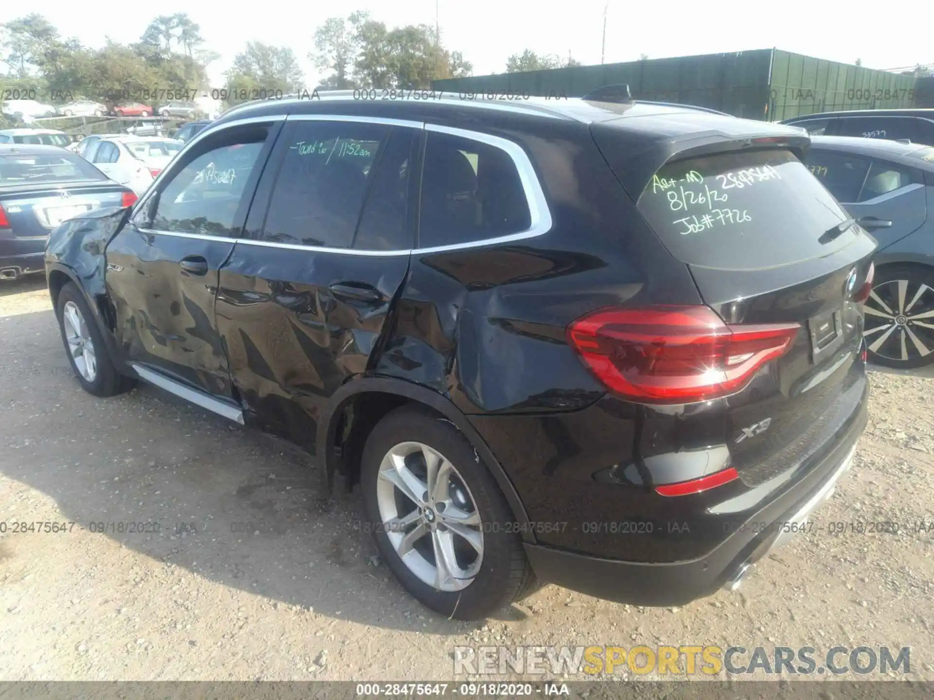 3 Photograph of a damaged car 5UXTY5C09L9C41779 BMW X3 2020