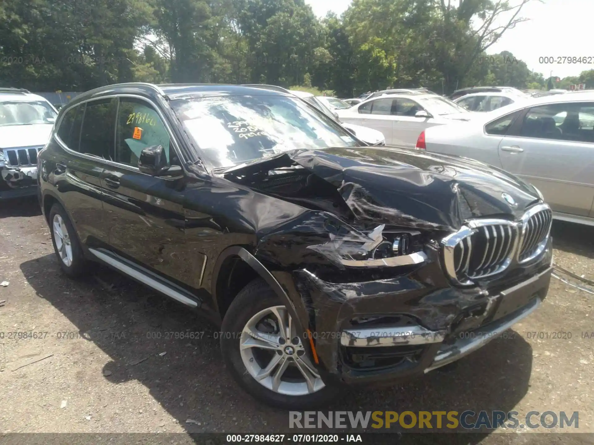 1 Photograph of a damaged car 5UXTY5C09L9C62244 BMW X3 2020