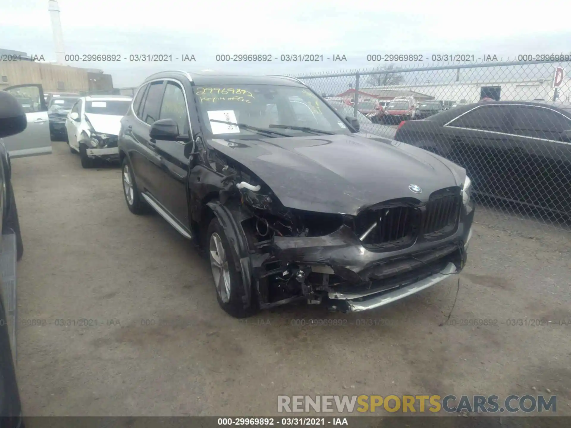 1 Фотография поврежденного автомобиля 5UXTY5C09LLT37329 BMW X3 2020