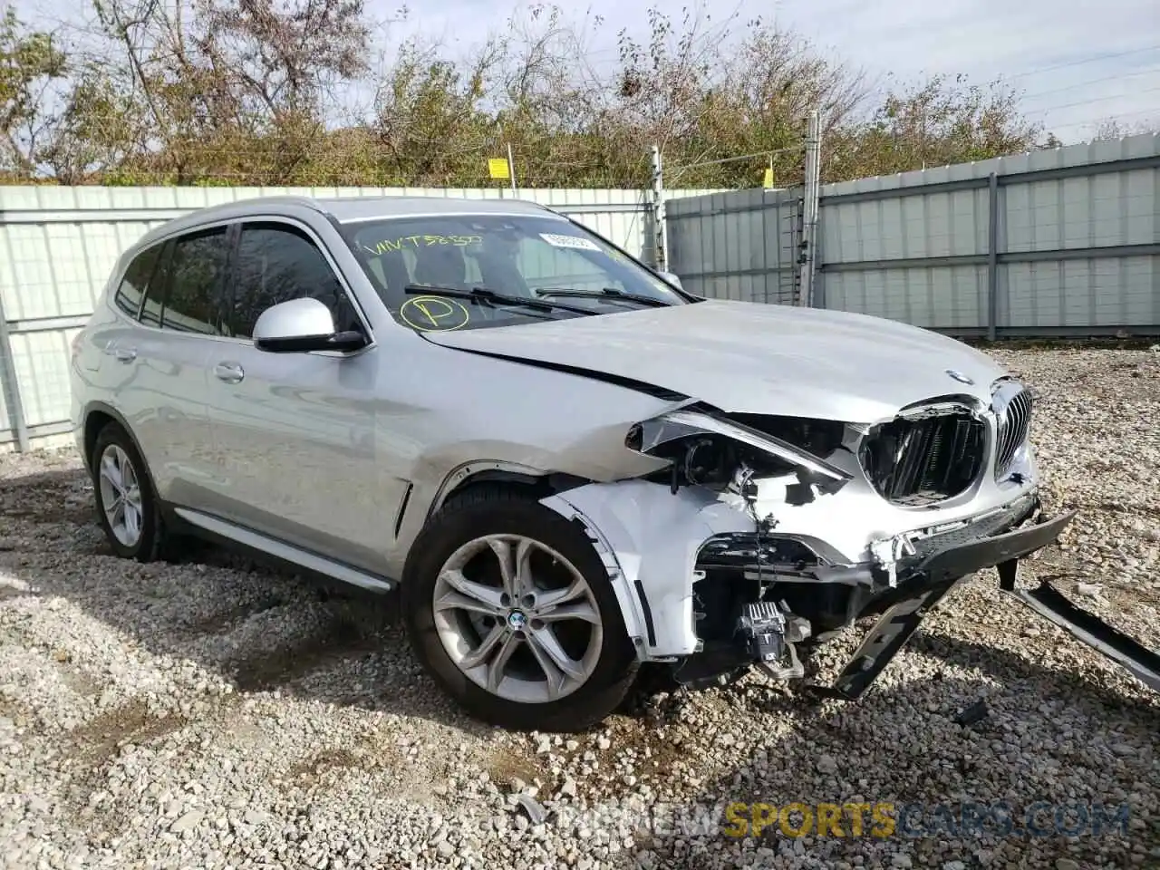 1 Photograph of a damaged car 5UXTY5C09LLT38500 BMW X3 2020