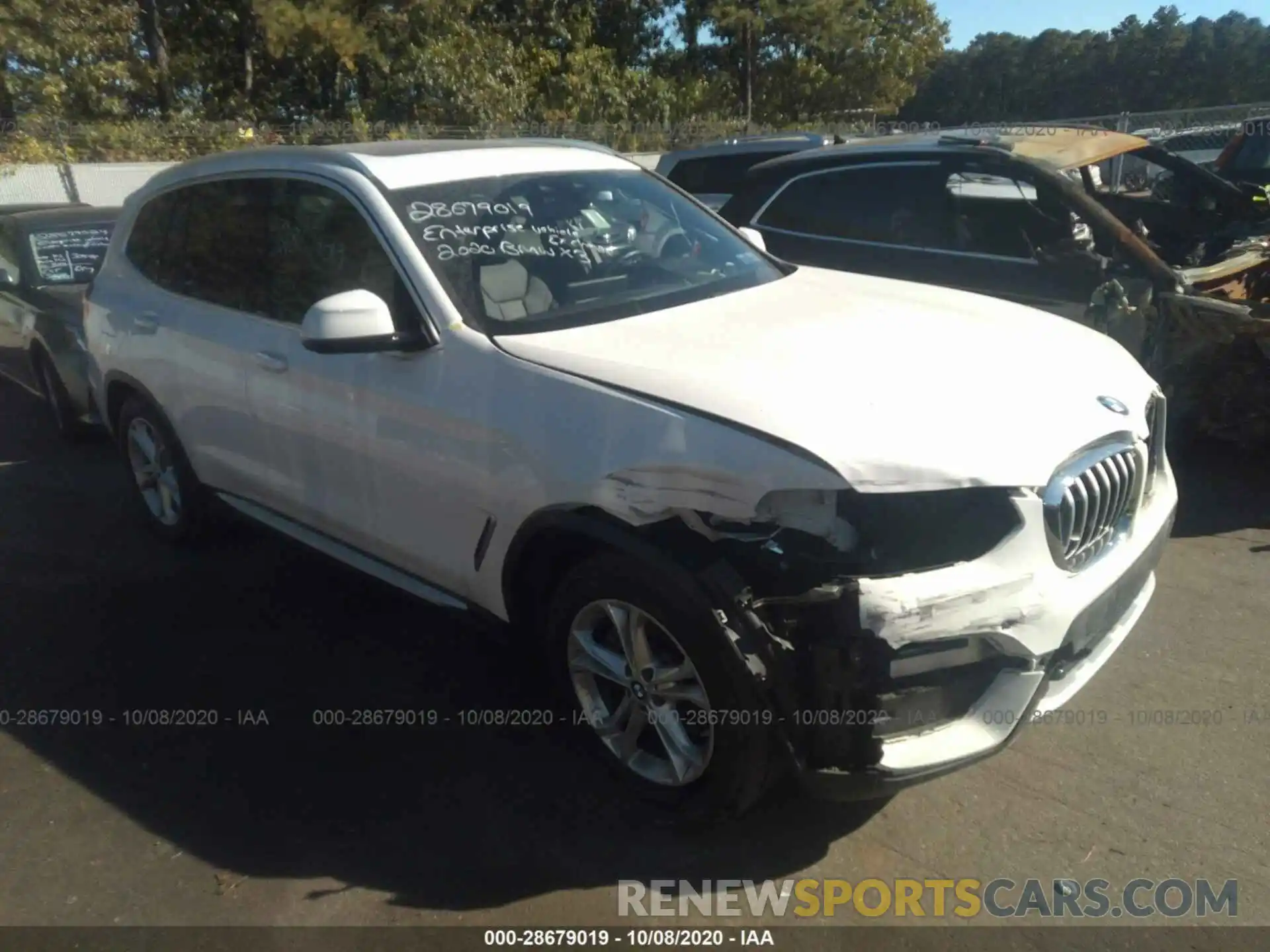 1 Photograph of a damaged car 5UXTY5C0XL9B06388 BMW X3 2020