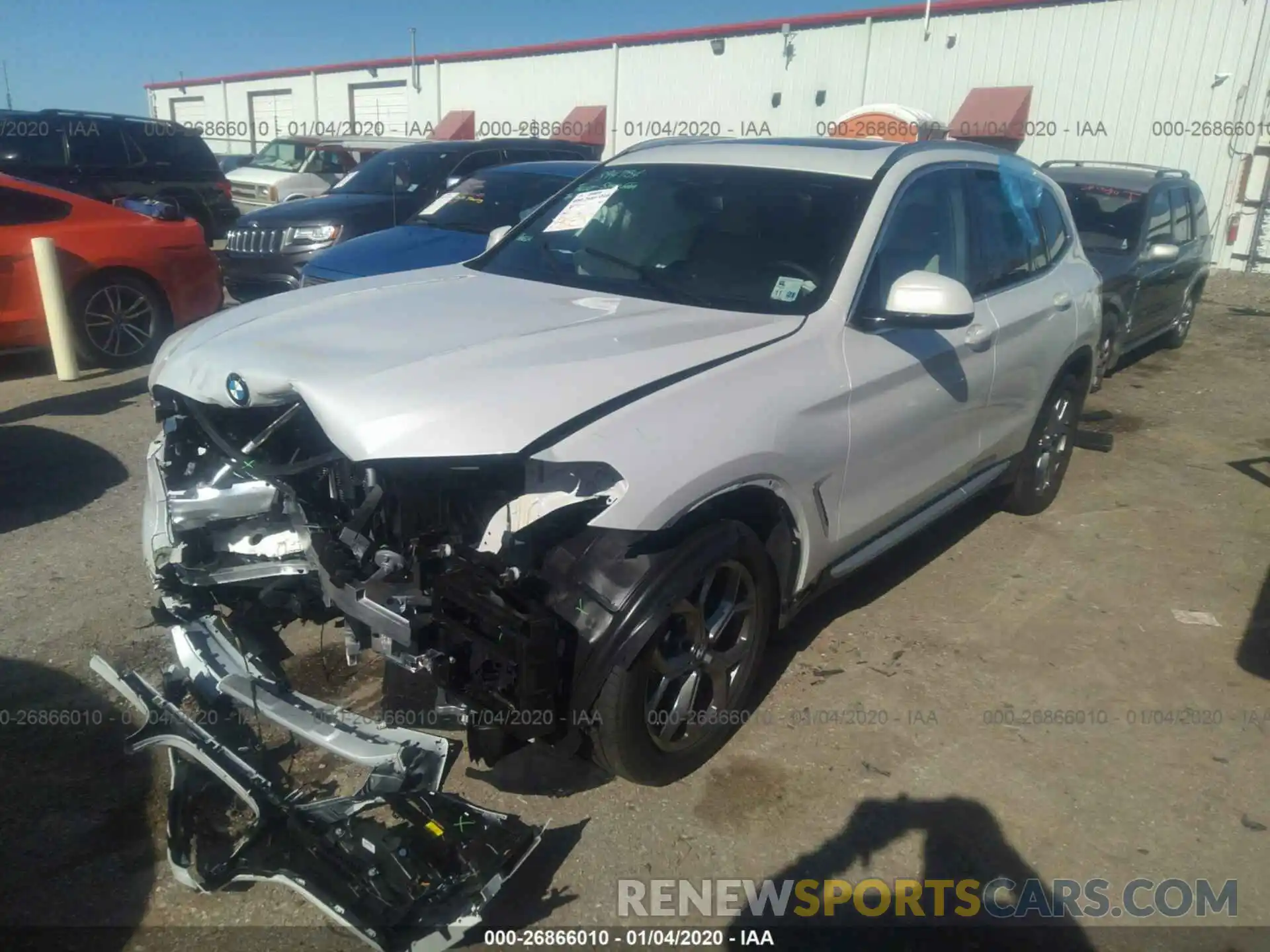 2 Photograph of a damaged car 5UXTY5C0XL9B39195 BMW X3 2020