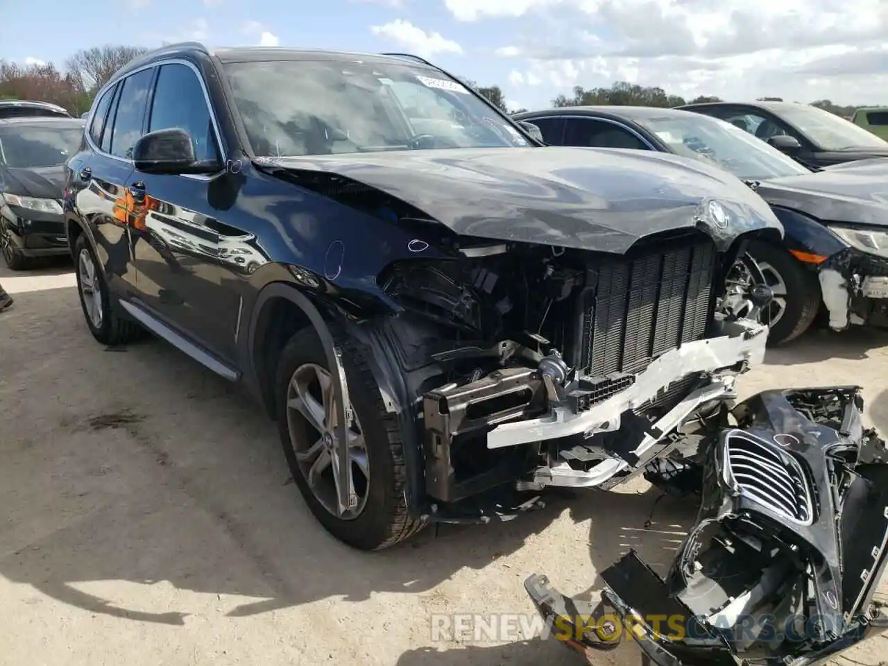 1 Photograph of a damaged car 5UXTY5C0XL9B76876 BMW X3 2020