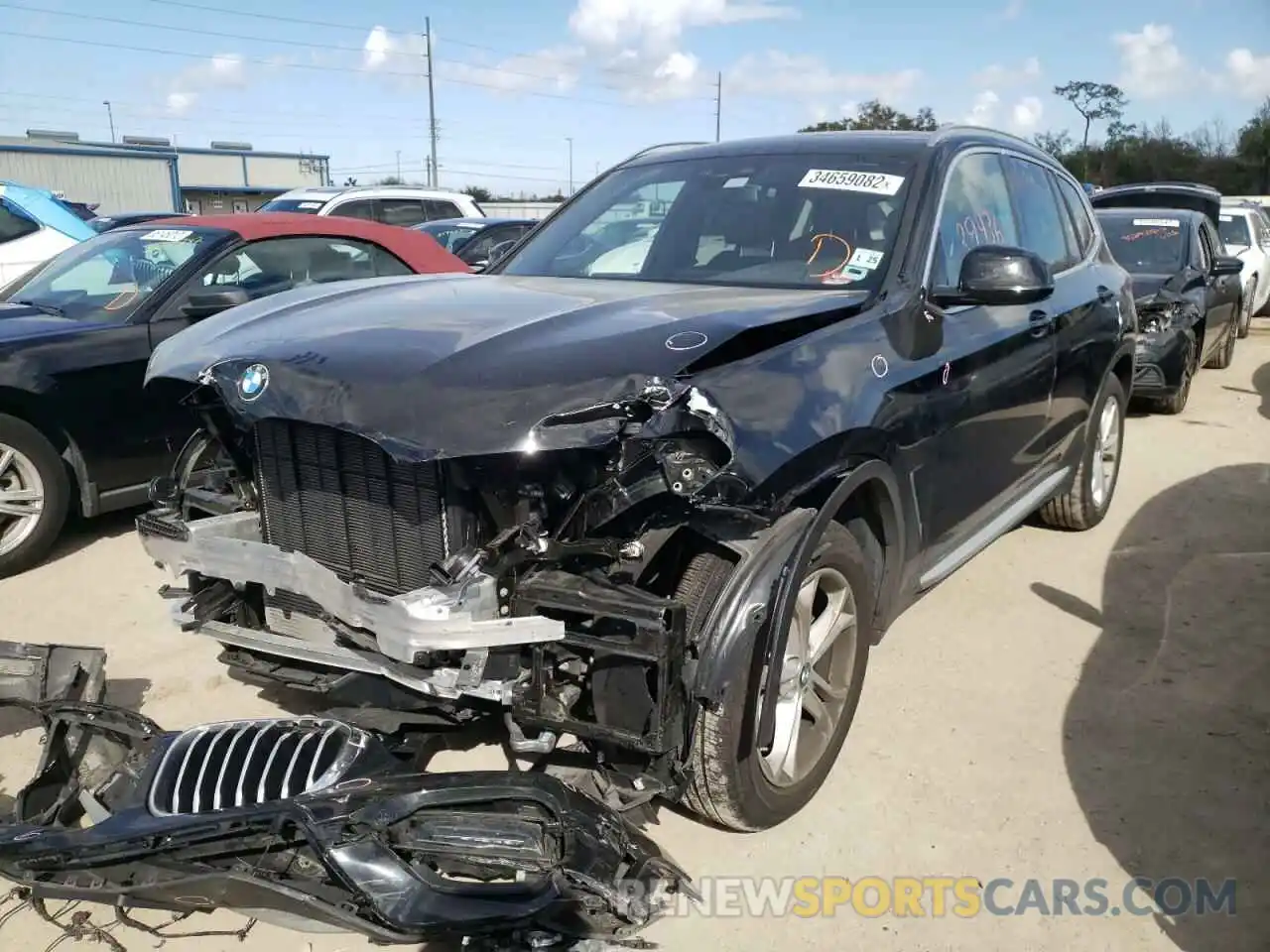 2 Photograph of a damaged car 5UXTY5C0XL9B76876 BMW X3 2020