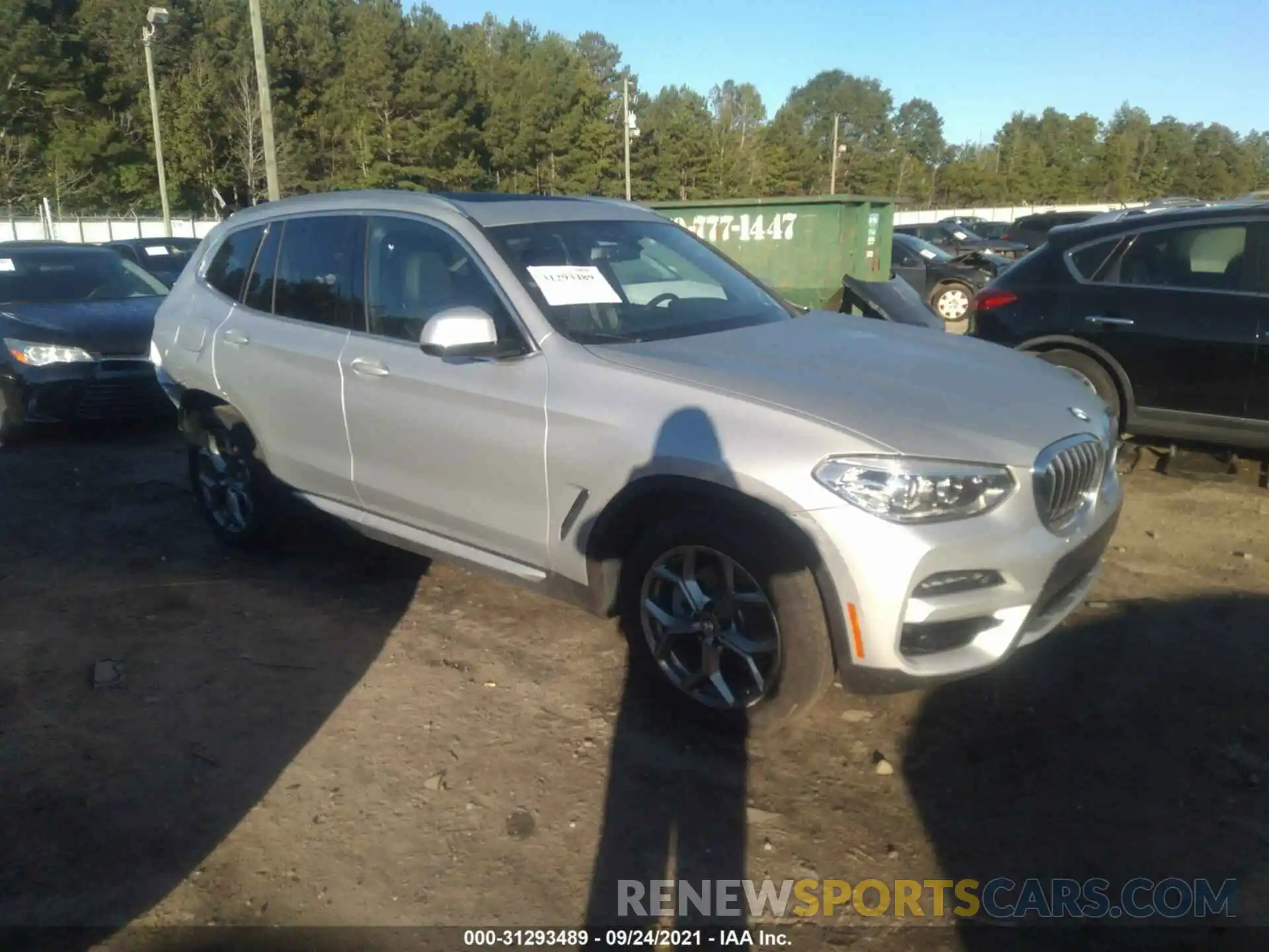 1 Photograph of a damaged car 5UXTY5C0XL9B78658 BMW X3 2020