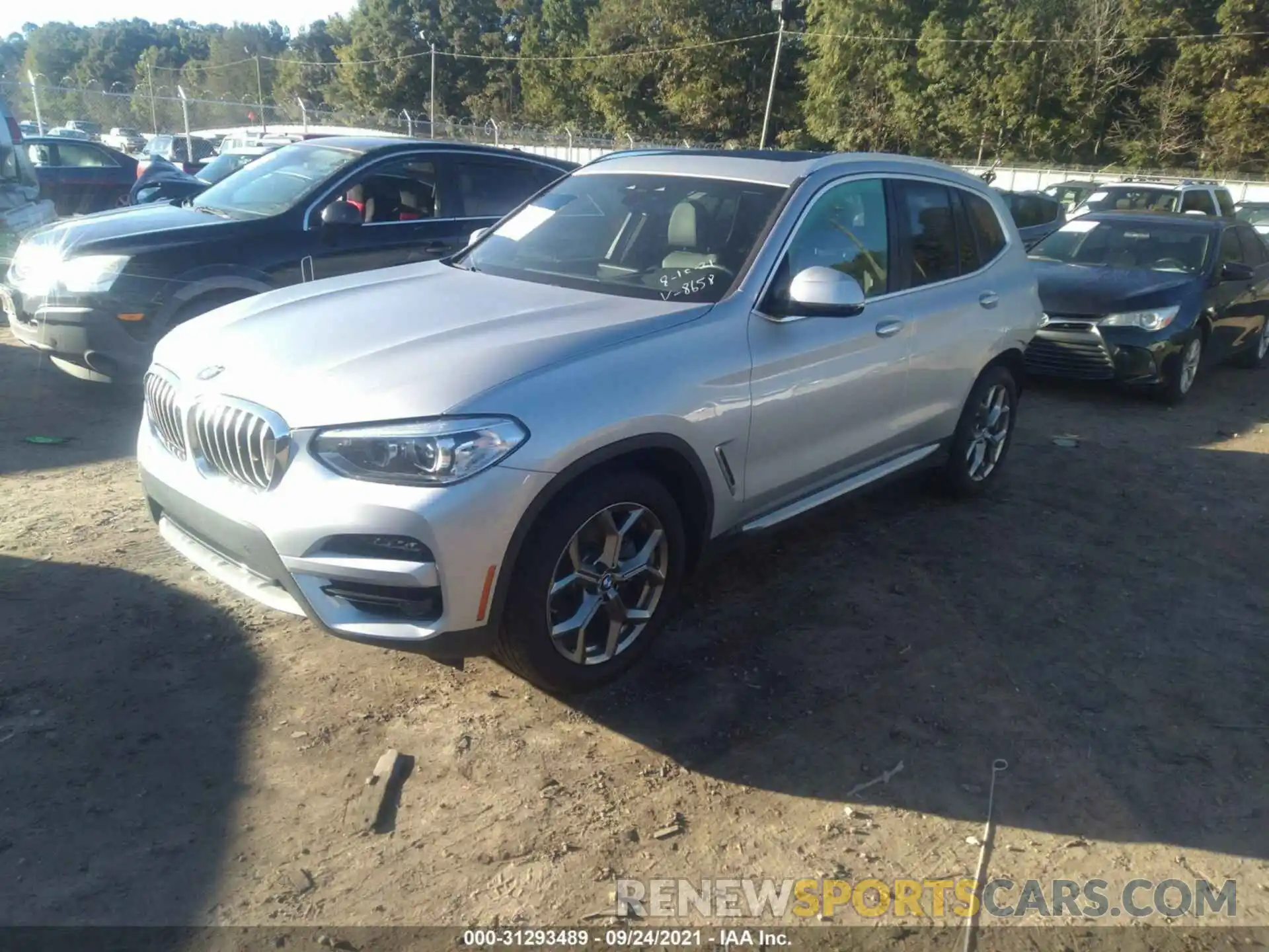 2 Photograph of a damaged car 5UXTY5C0XL9B78658 BMW X3 2020