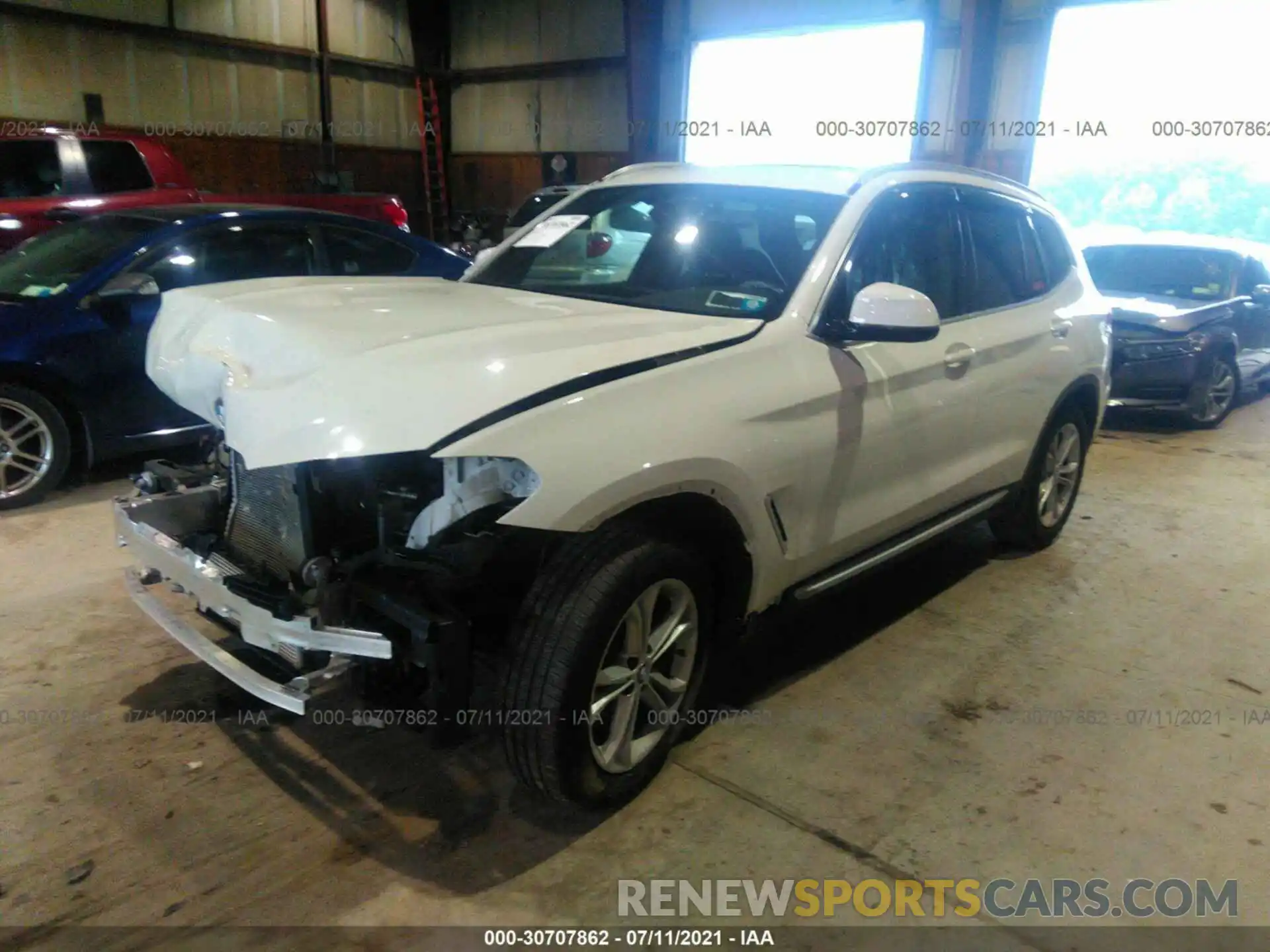 2 Photograph of a damaged car 5UXTY5C0XL9C51463 BMW X3 2020