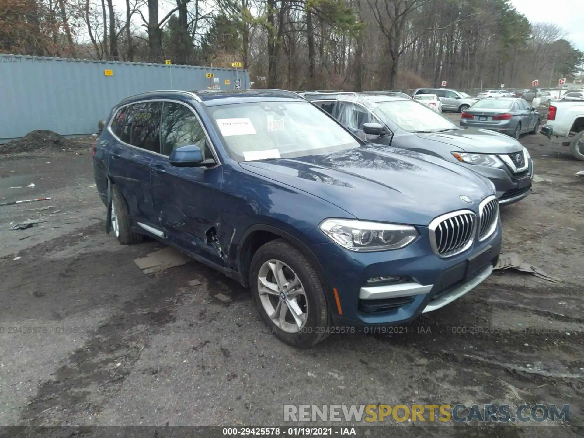 1 Photograph of a damaged car 5UXTY5C0XL9D17459 BMW X3 2020