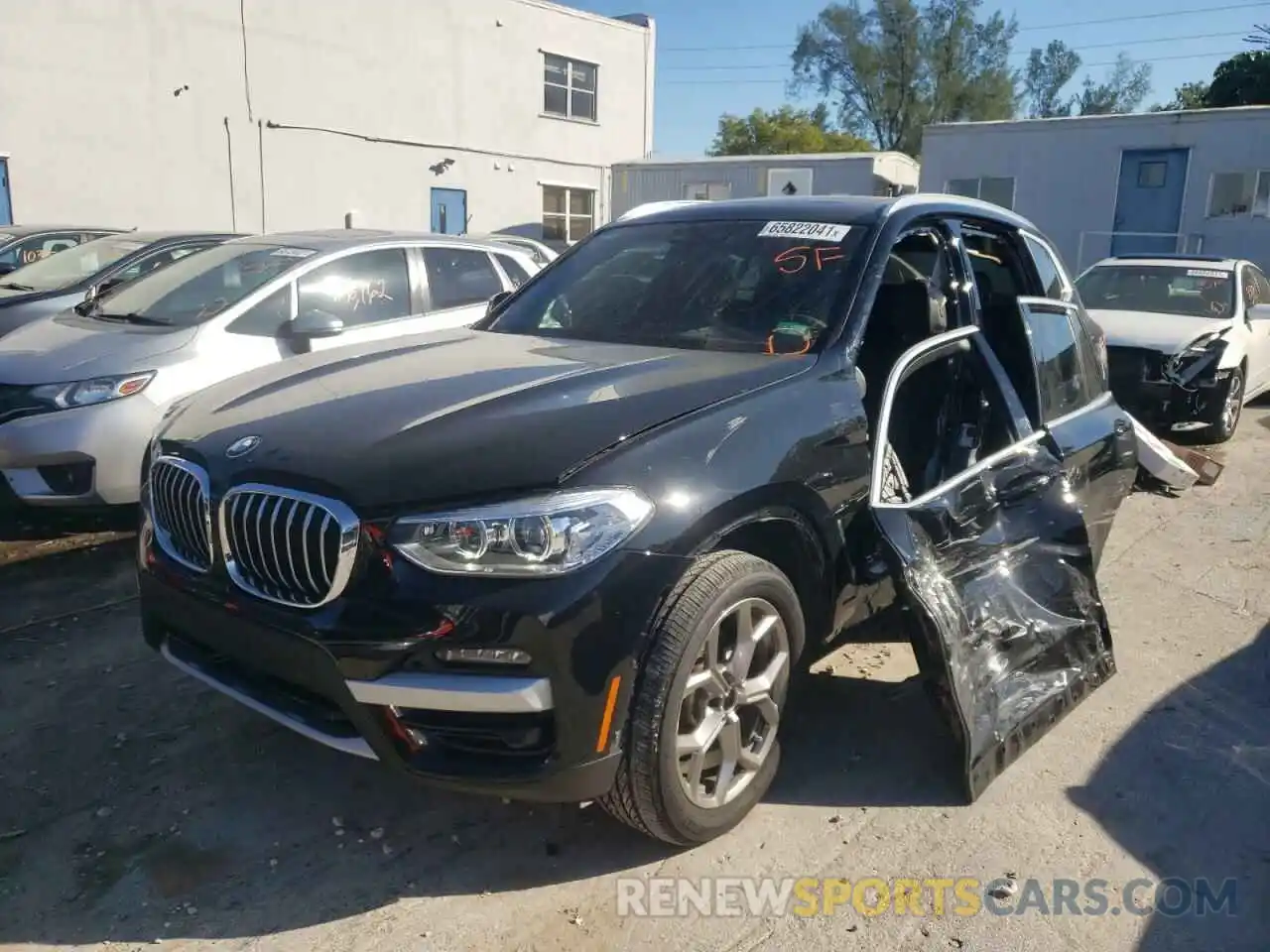 2 Photograph of a damaged car 5UXTY5C0XLLT32866 BMW X3 2020