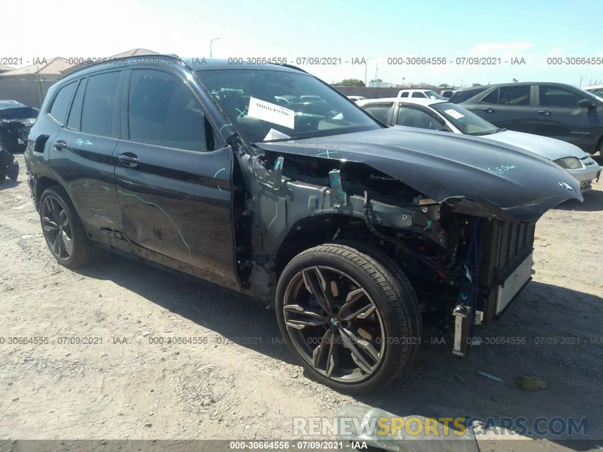 1 Фотография поврежденного автомобиля 5UXTY9C00L9C87511 BMW X3 2020