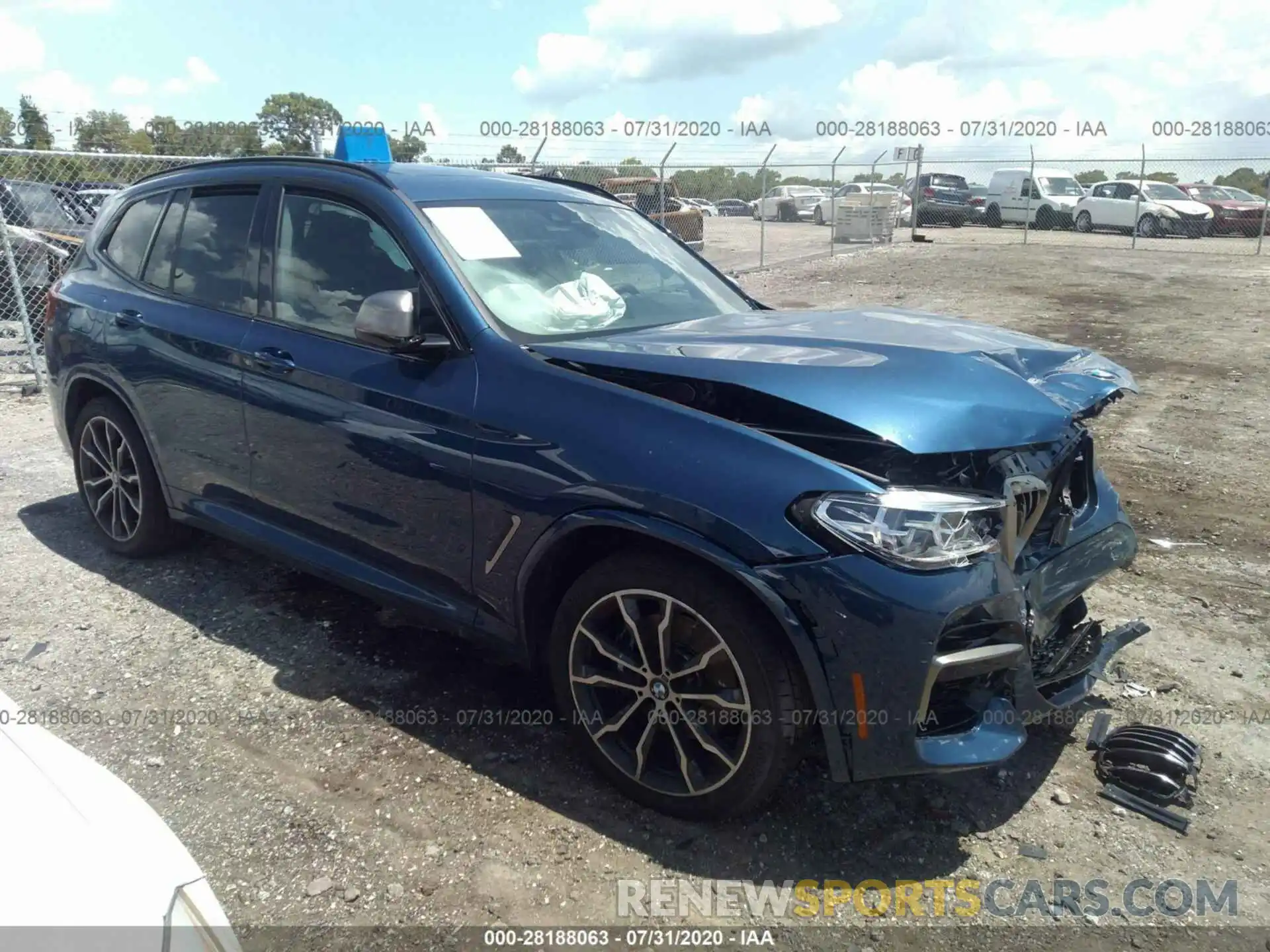 1 Фотография поврежденного автомобиля 5UXTY9C01LLE59807 BMW X3 2020