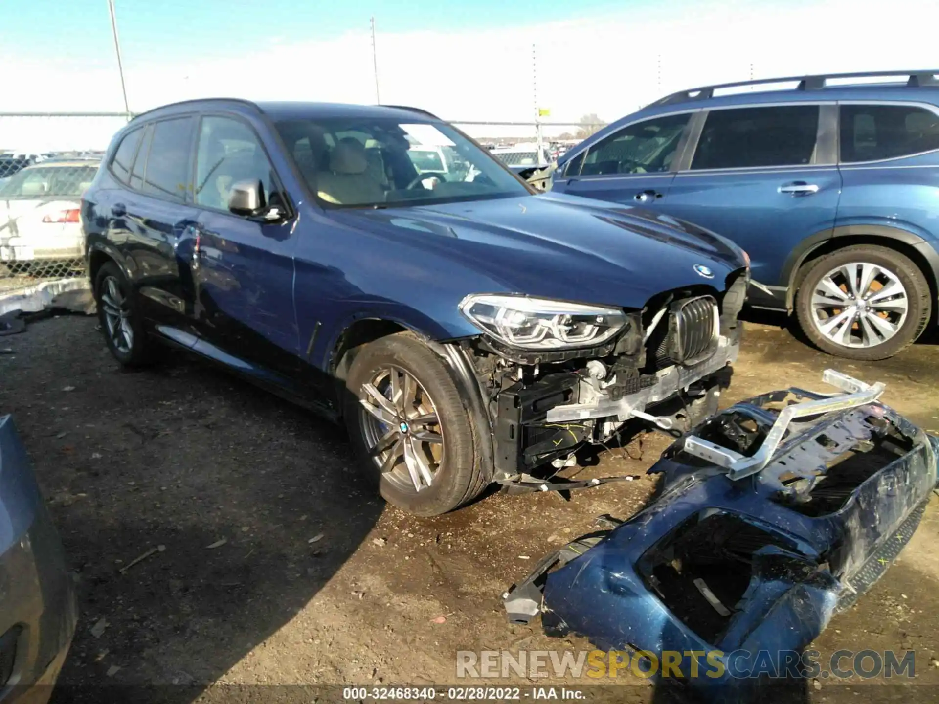 1 Photograph of a damaged car 5UXTY9C03L9C14990 BMW X3 2020