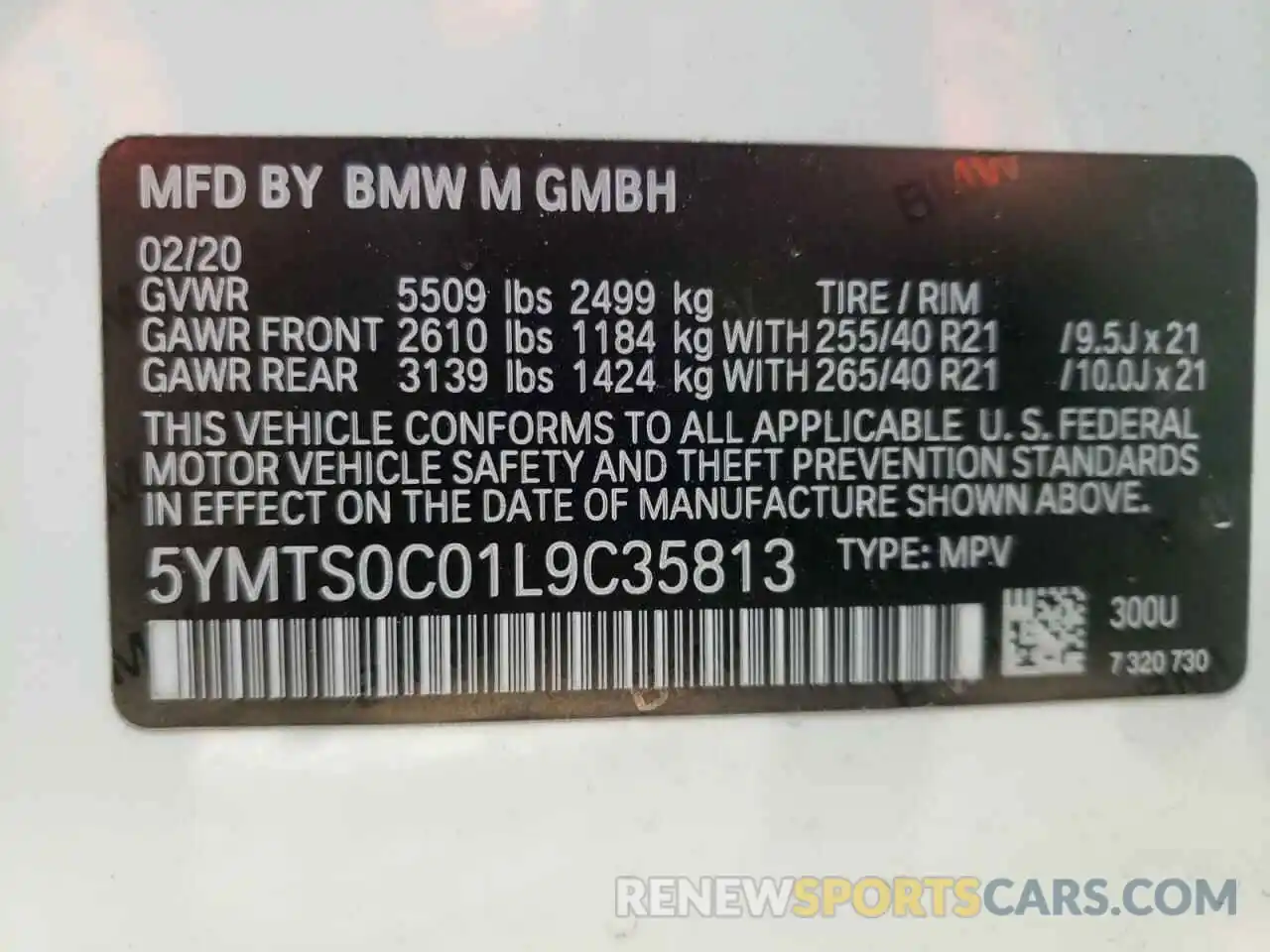 10 Фотография поврежденного автомобиля 5YMTS0C01L9C35813 BMW X3 2020