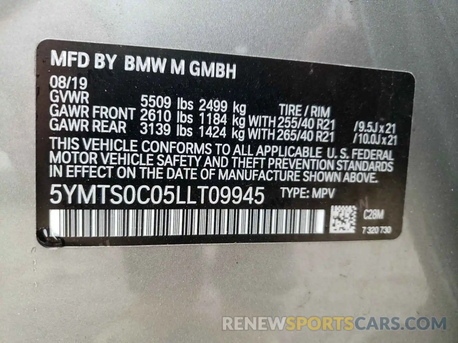 10 Photograph of a damaged car 5YMTS0C05LLT09945 BMW X3 2020