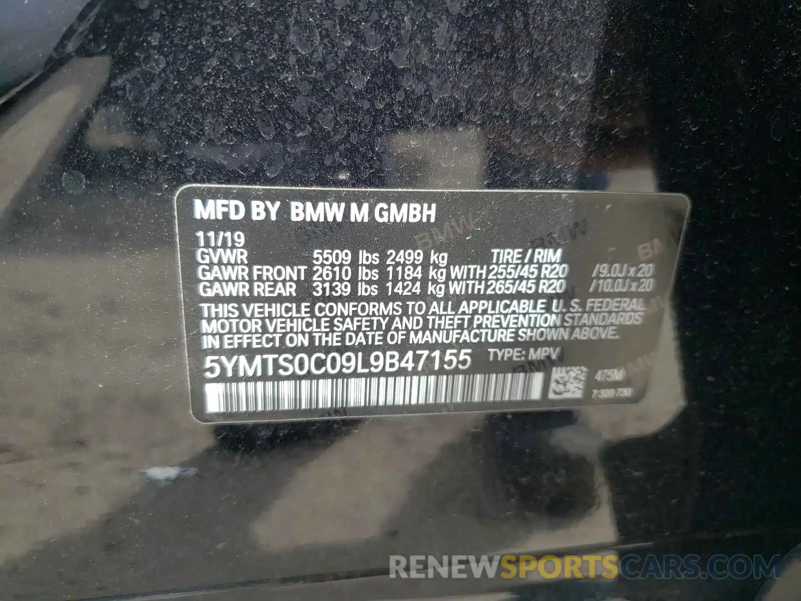 10 Фотография поврежденного автомобиля 5YMTS0C09L9B47155 BMW X3 2020