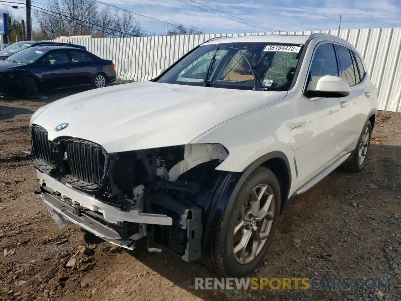 2 Photograph of a damaged car 5UXTS1C05M9F57806 BMW X3 2021