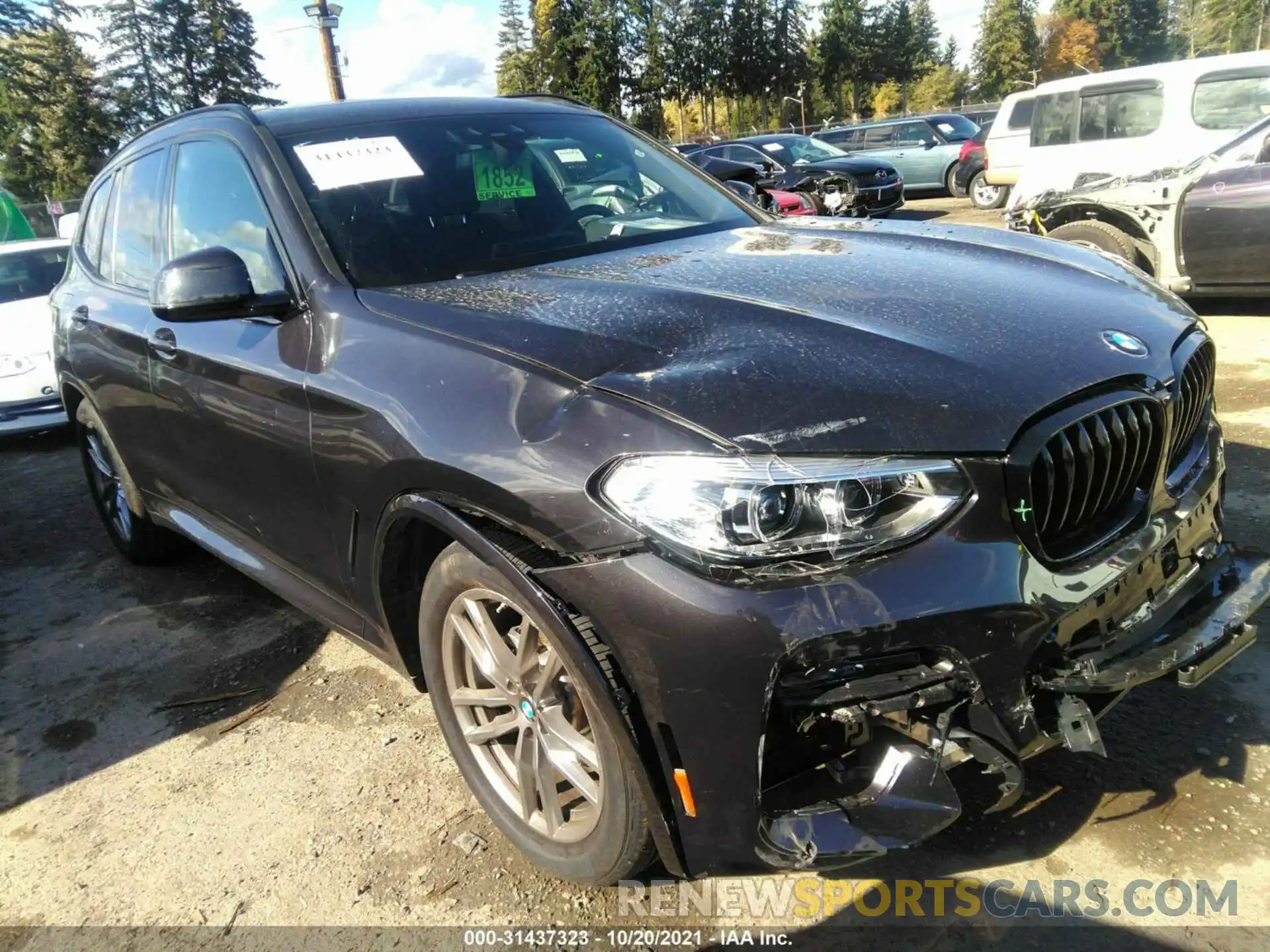 1 Photograph of a damaged car 5UXTS1C06M9F43087 BMW X3 2021