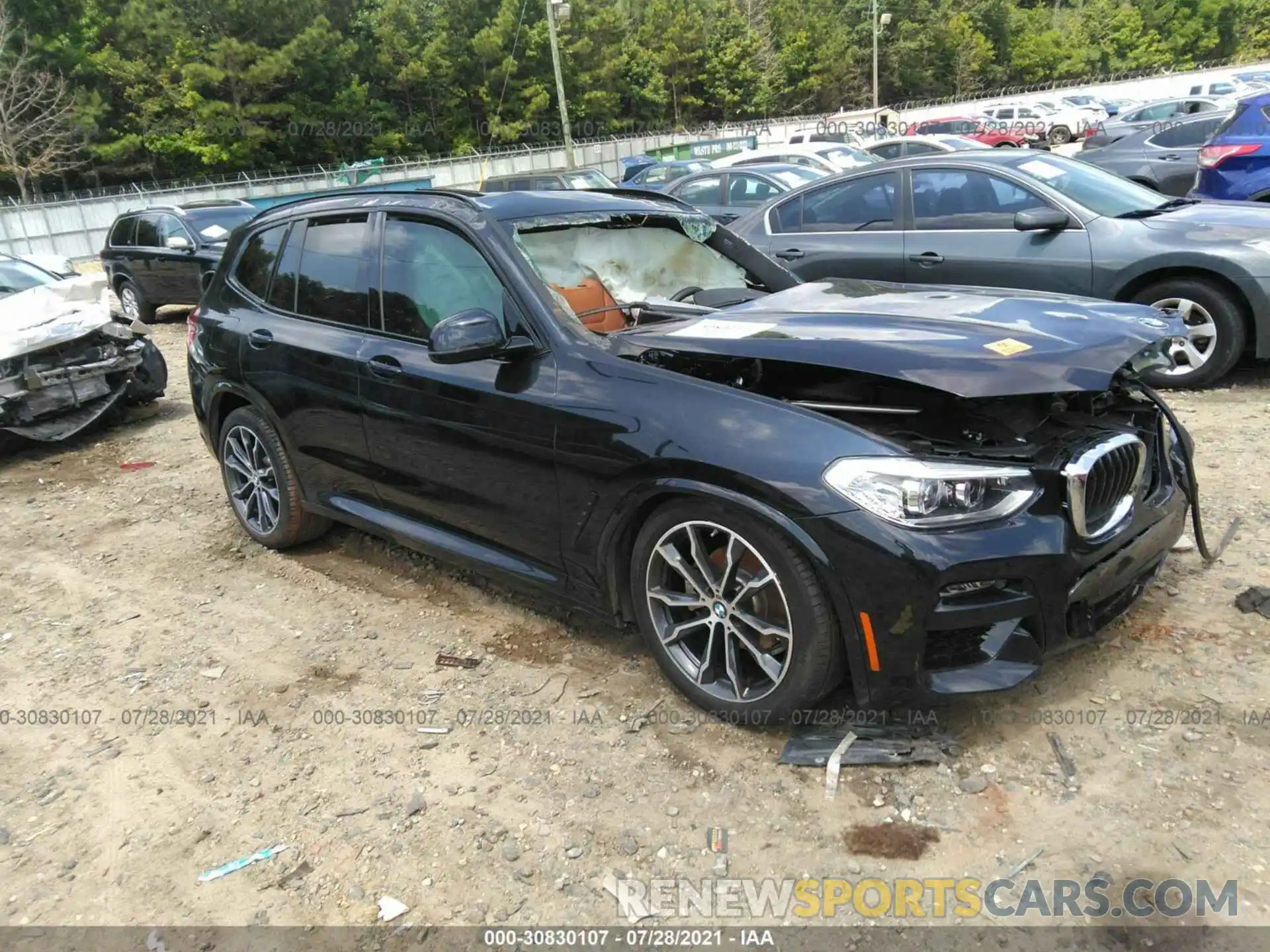 1 Photograph of a damaged car 5UXTS1C07M9E74250 BMW X3 2021