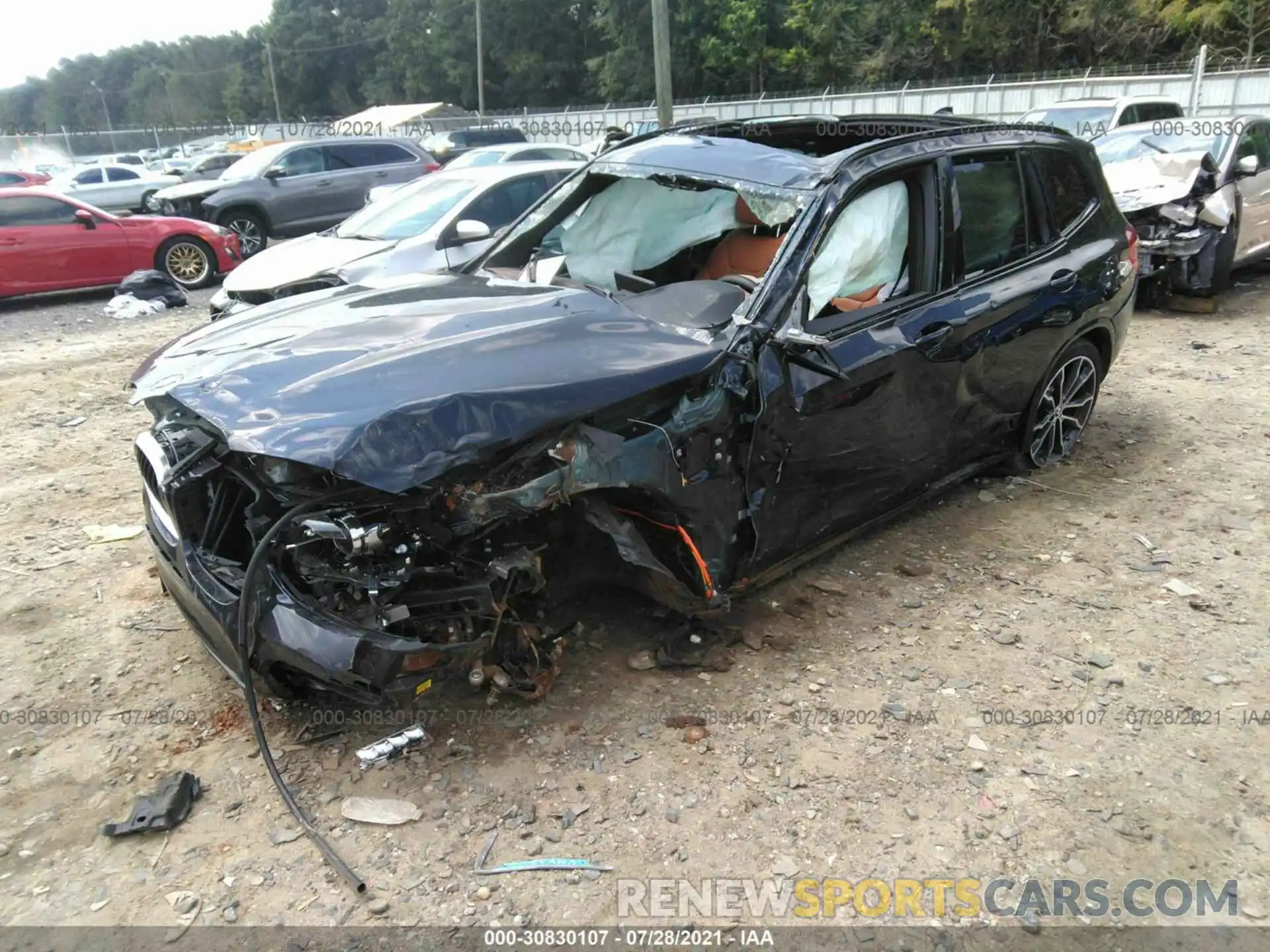 2 Photograph of a damaged car 5UXTS1C07M9E74250 BMW X3 2021