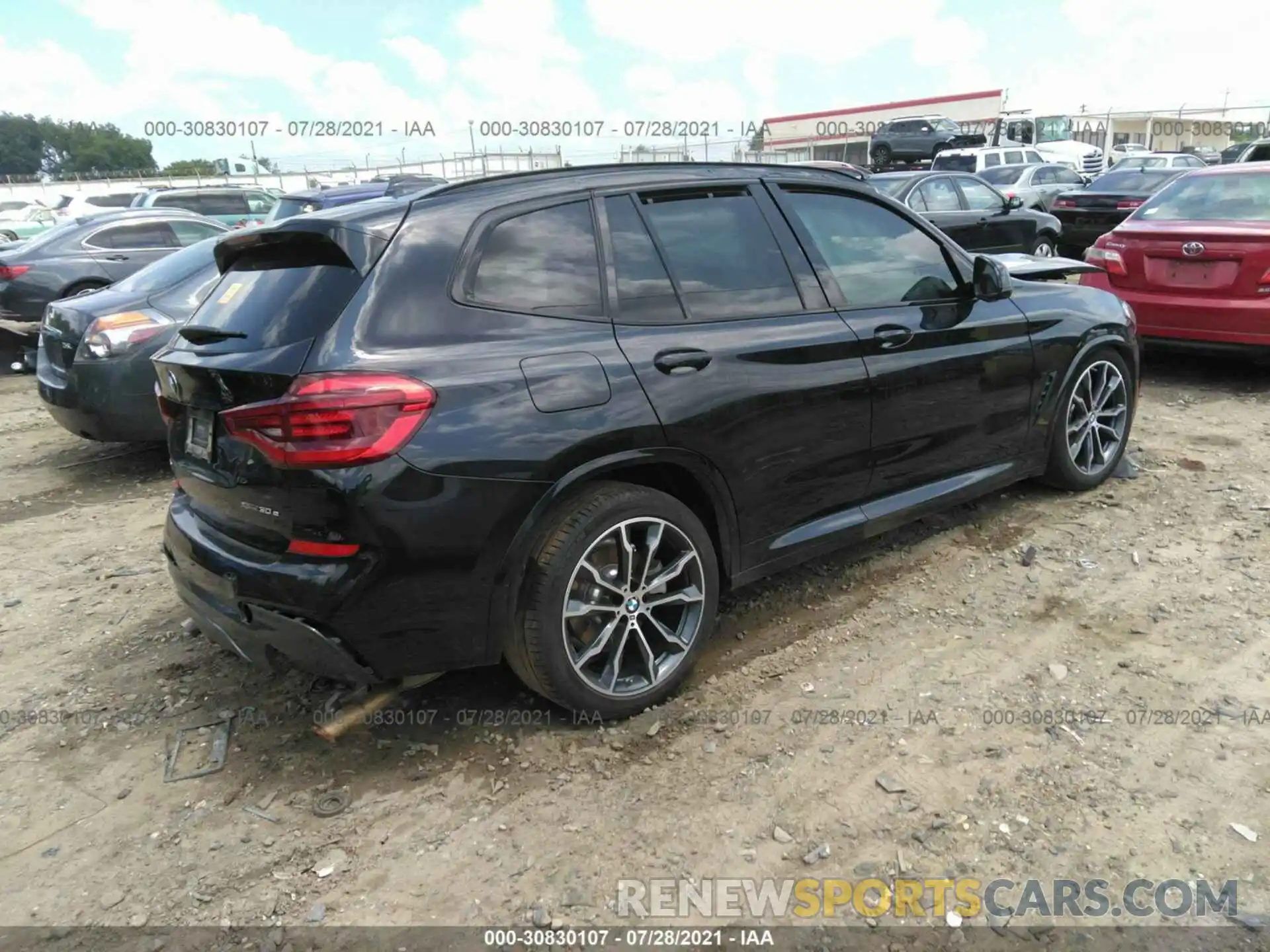 4 Фотография поврежденного автомобиля 5UXTS1C07M9E74250 BMW X3 2021