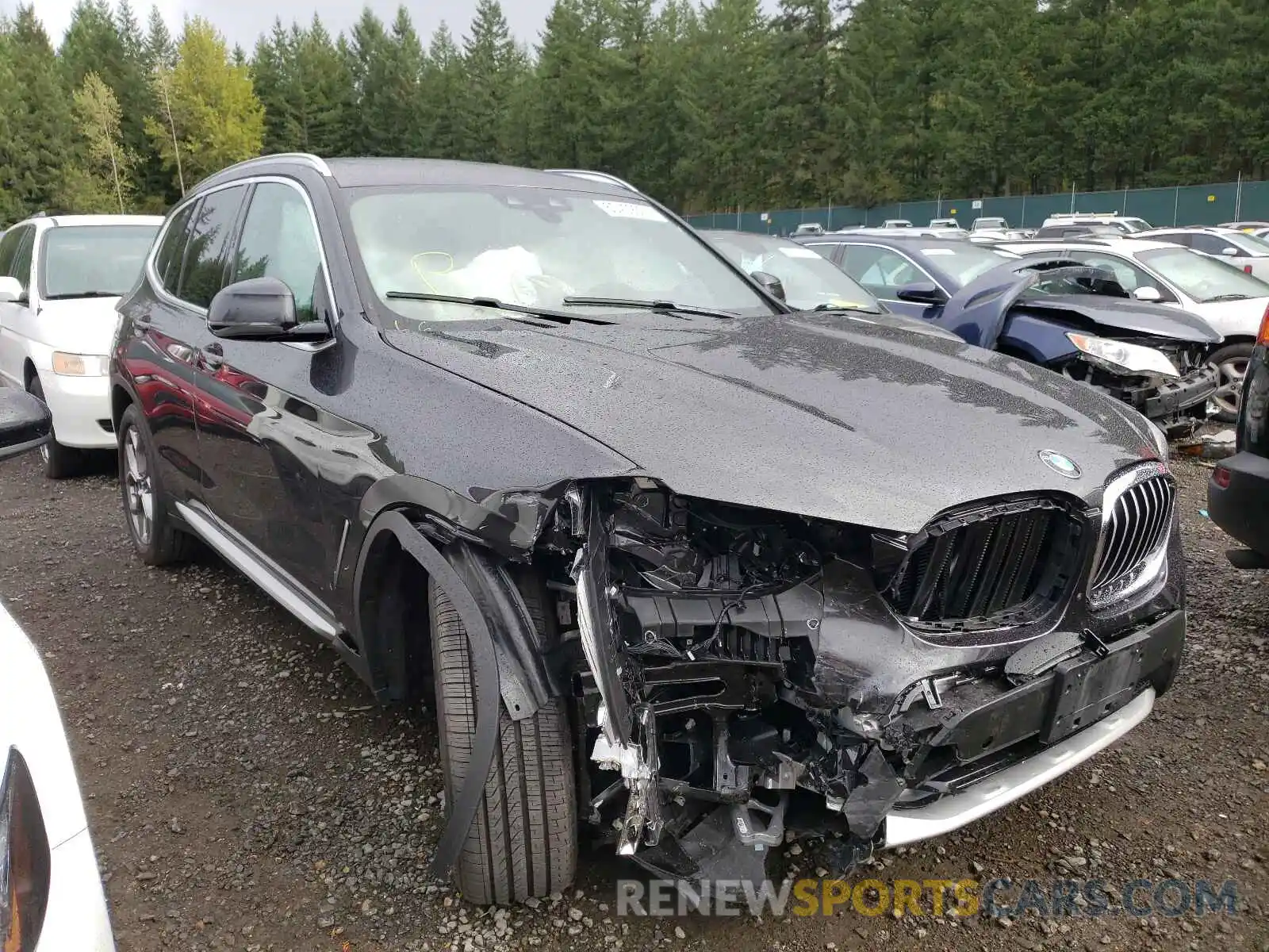 1 Photograph of a damaged car 5UXTS1C07M9F26072 BMW X3 2021