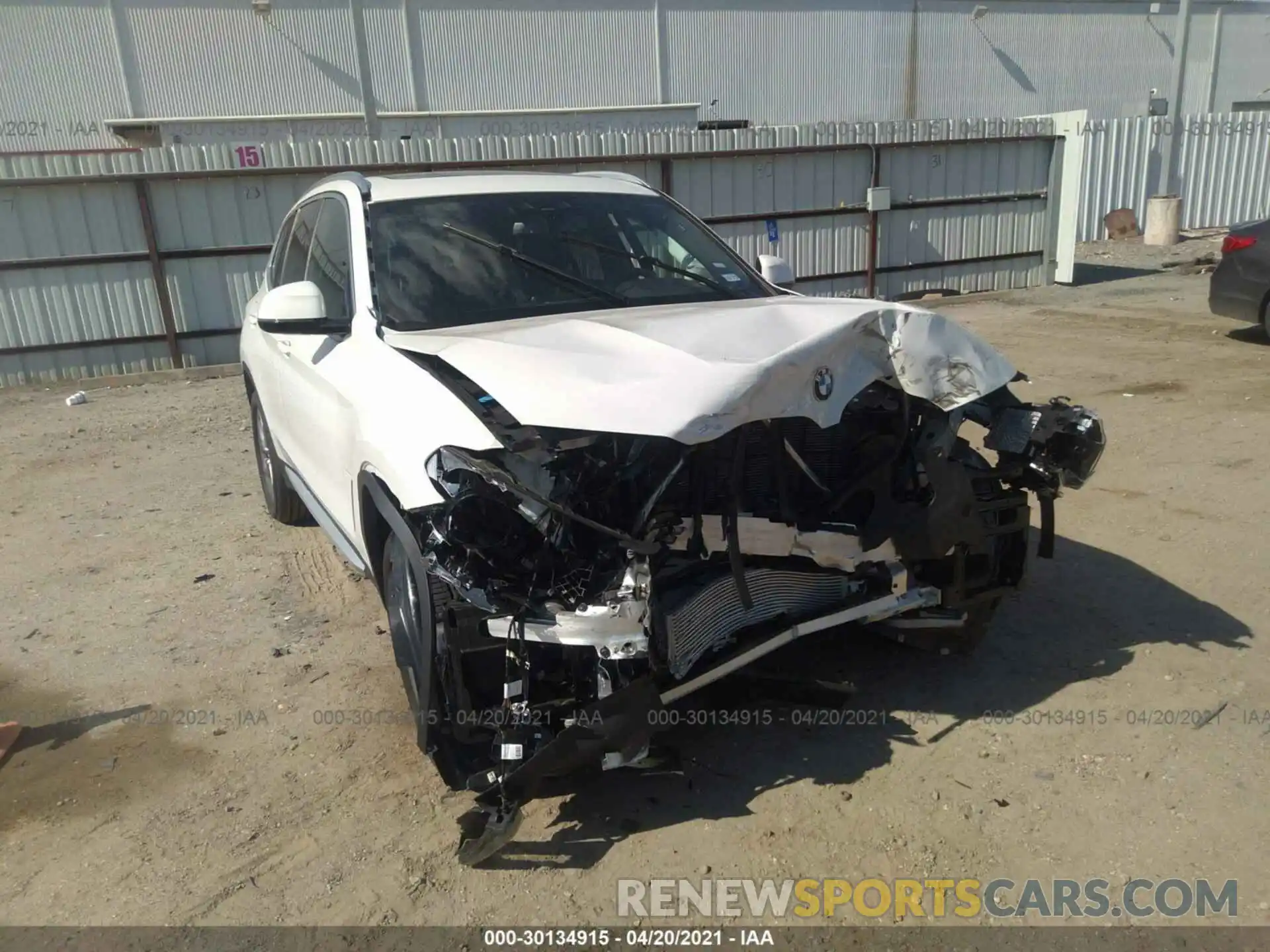 1 Photograph of a damaged car 5UXTY3C00M9F65001 BMW X3 2021