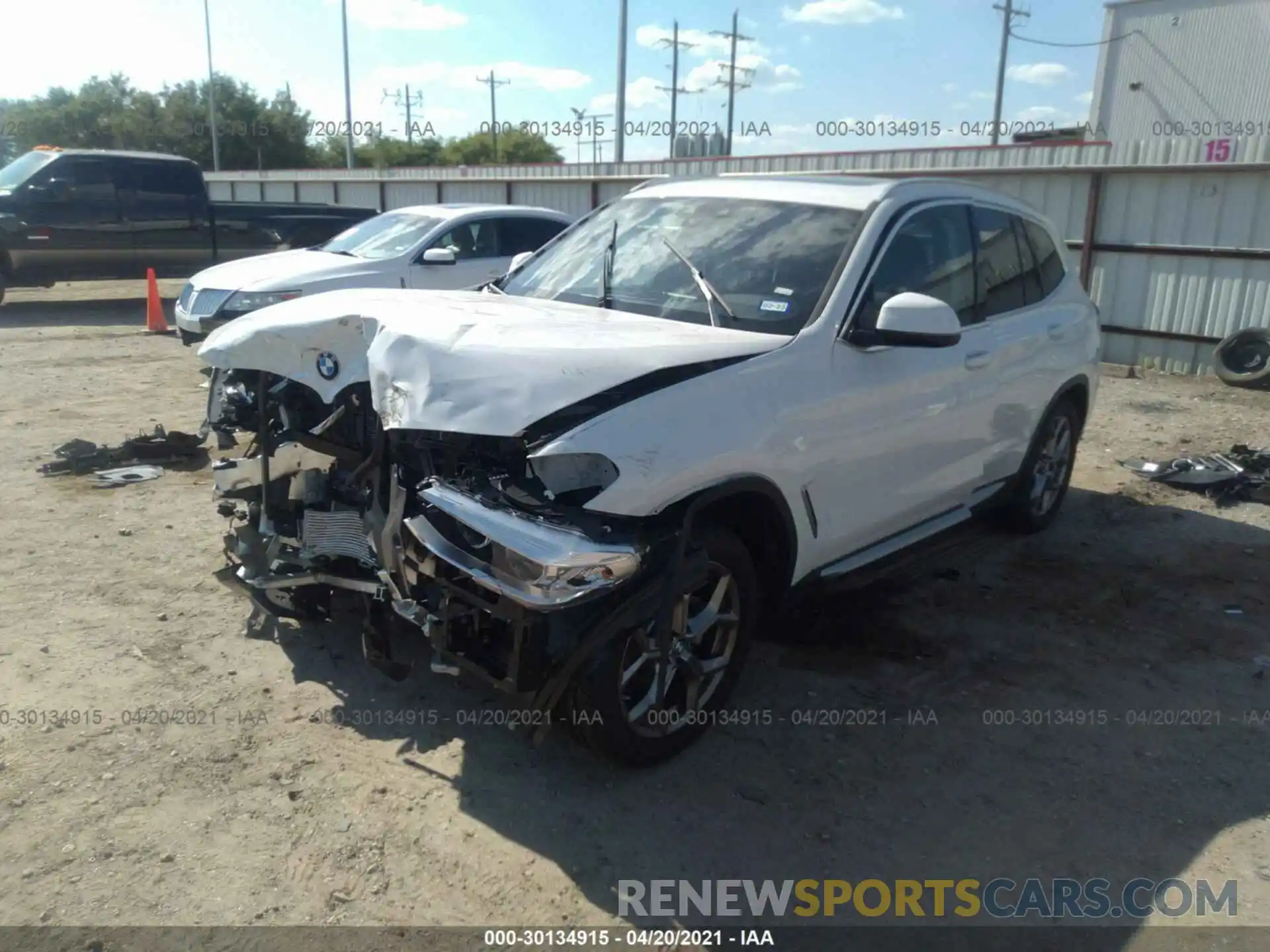 2 Фотография поврежденного автомобиля 5UXTY3C00M9F65001 BMW X3 2021