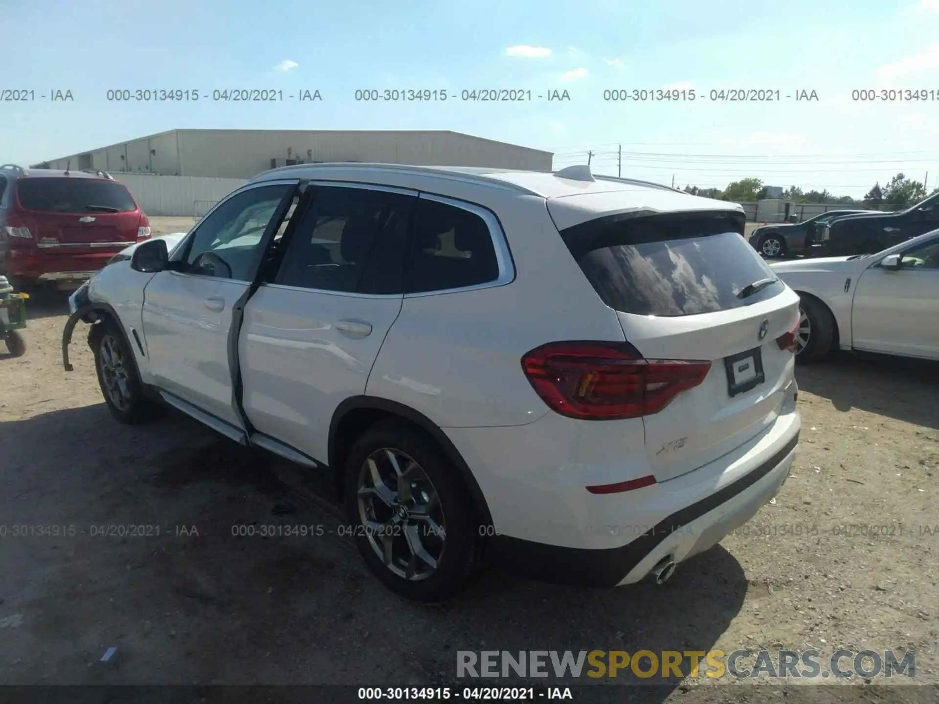 3 Photograph of a damaged car 5UXTY3C00M9F65001 BMW X3 2021