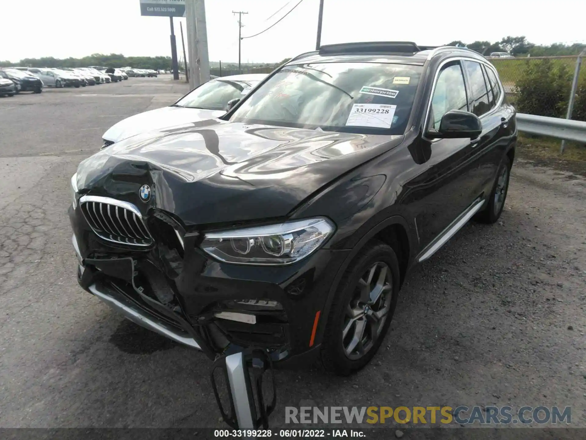 2 Photograph of a damaged car 5UXTY3C00M9F66374 BMW X3 2021