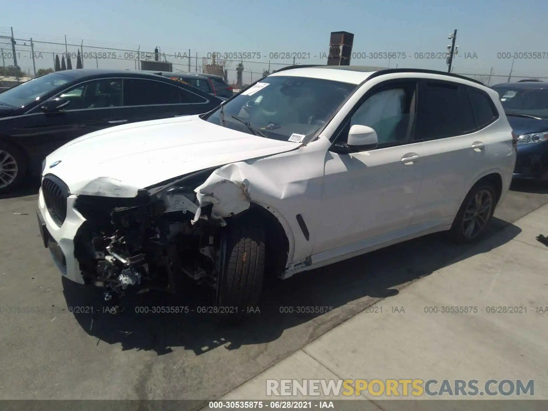 2 Photograph of a damaged car 5UXTY3C00M9F99052 BMW X3 2021