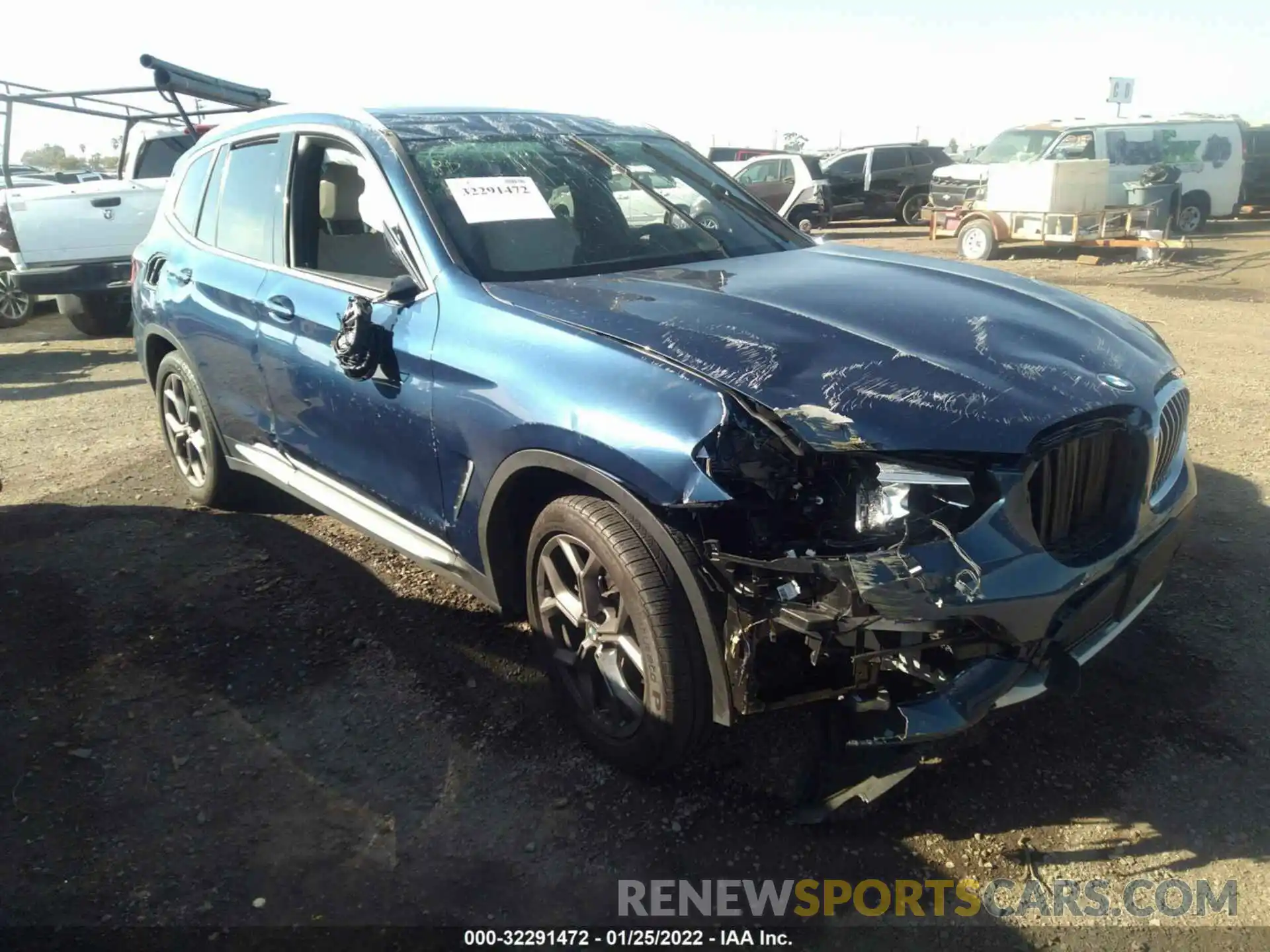 1 Photograph of a damaged car 5UXTY3C01M9E55123 BMW X3 2021