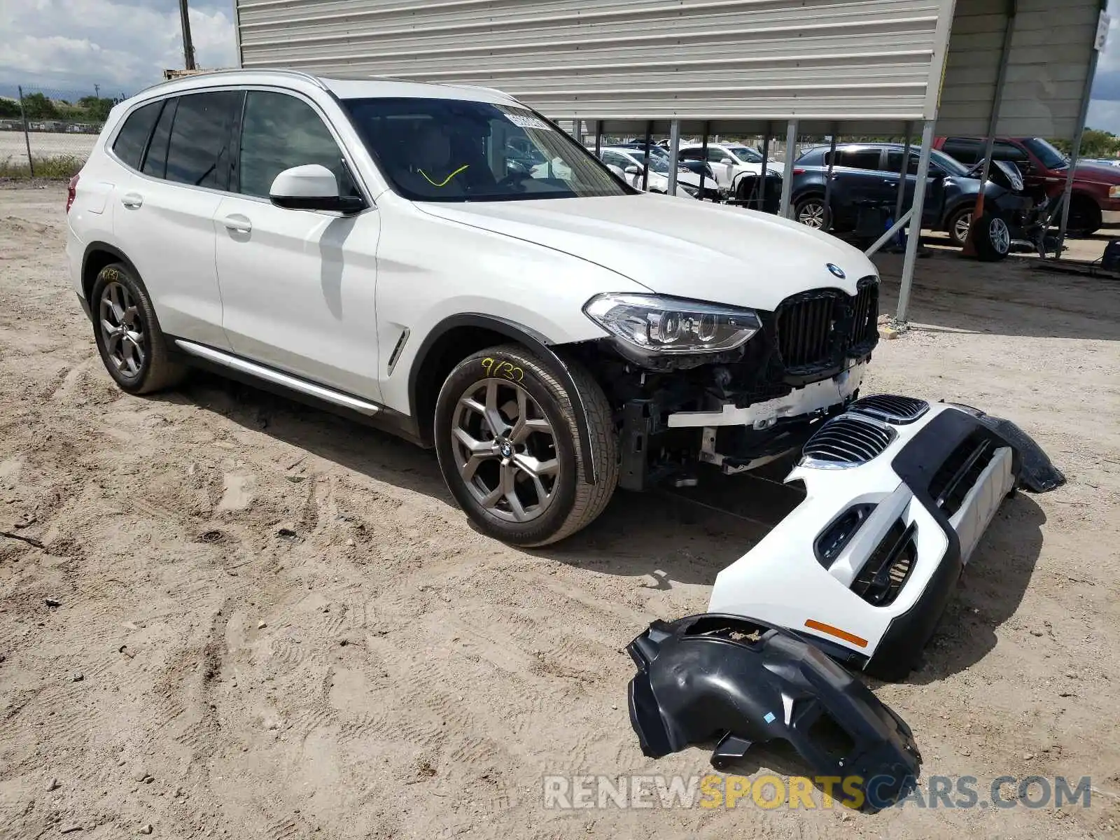 1 Фотография поврежденного автомобиля 5UXTY3C01M9F57876 BMW X3 2021