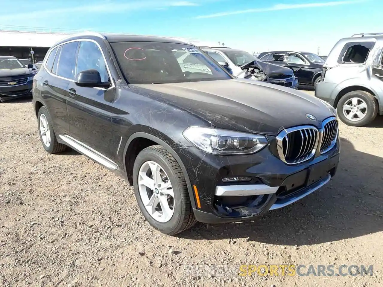 1 Photograph of a damaged car 5UXTY3C01M9H38301 BMW X3 2021