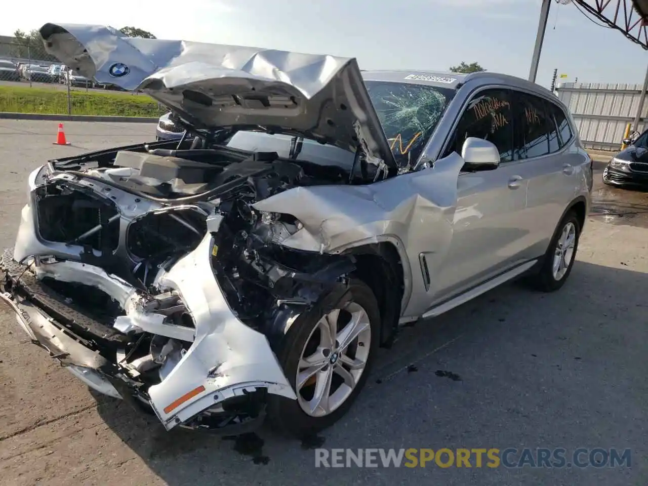 2 Photograph of a damaged car 5UXTY3C01M9H50268 BMW X3 2021