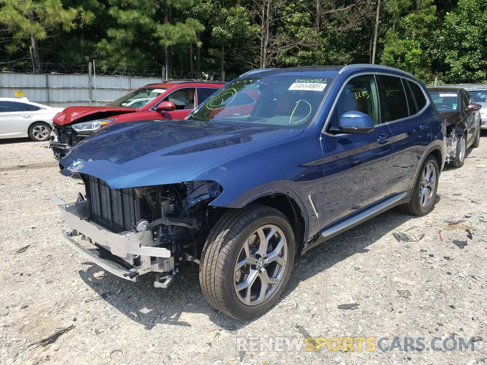 2 Photograph of a damaged car 5UXTY3C01M9H67717 BMW X3 2021