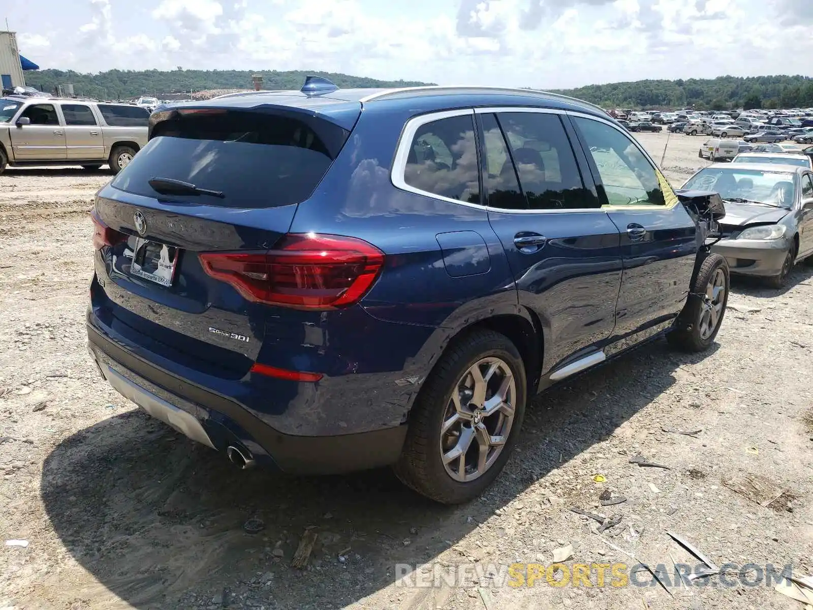 4 Фотография поврежденного автомобиля 5UXTY3C01M9H67717 BMW X3 2021