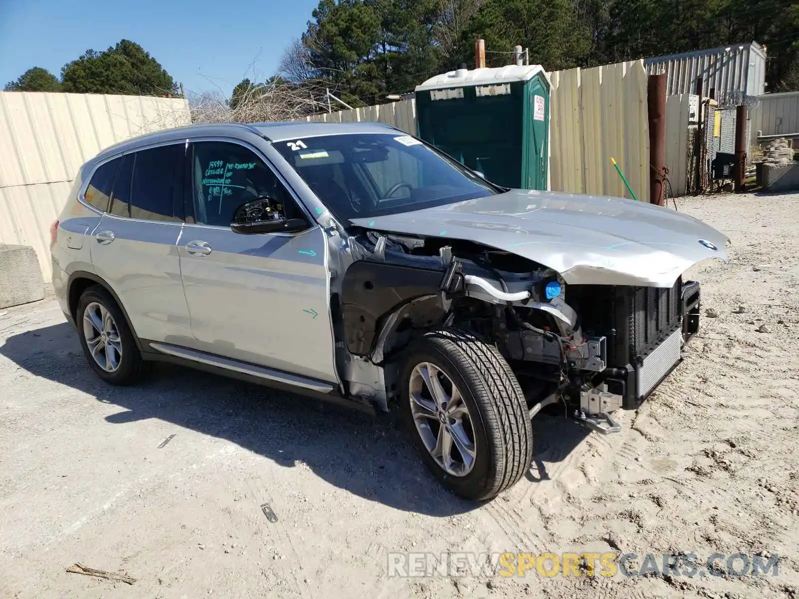 1 Photograph of a damaged car 5UXTY3C02M9E56345 BMW X3 2021