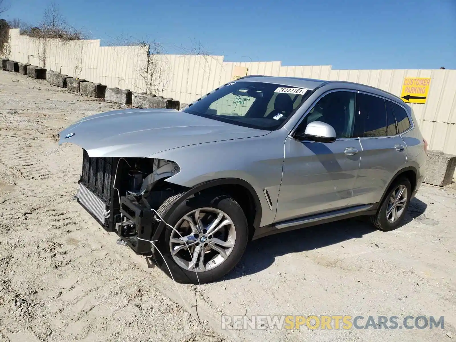 2 Photograph of a damaged car 5UXTY3C02M9E56345 BMW X3 2021