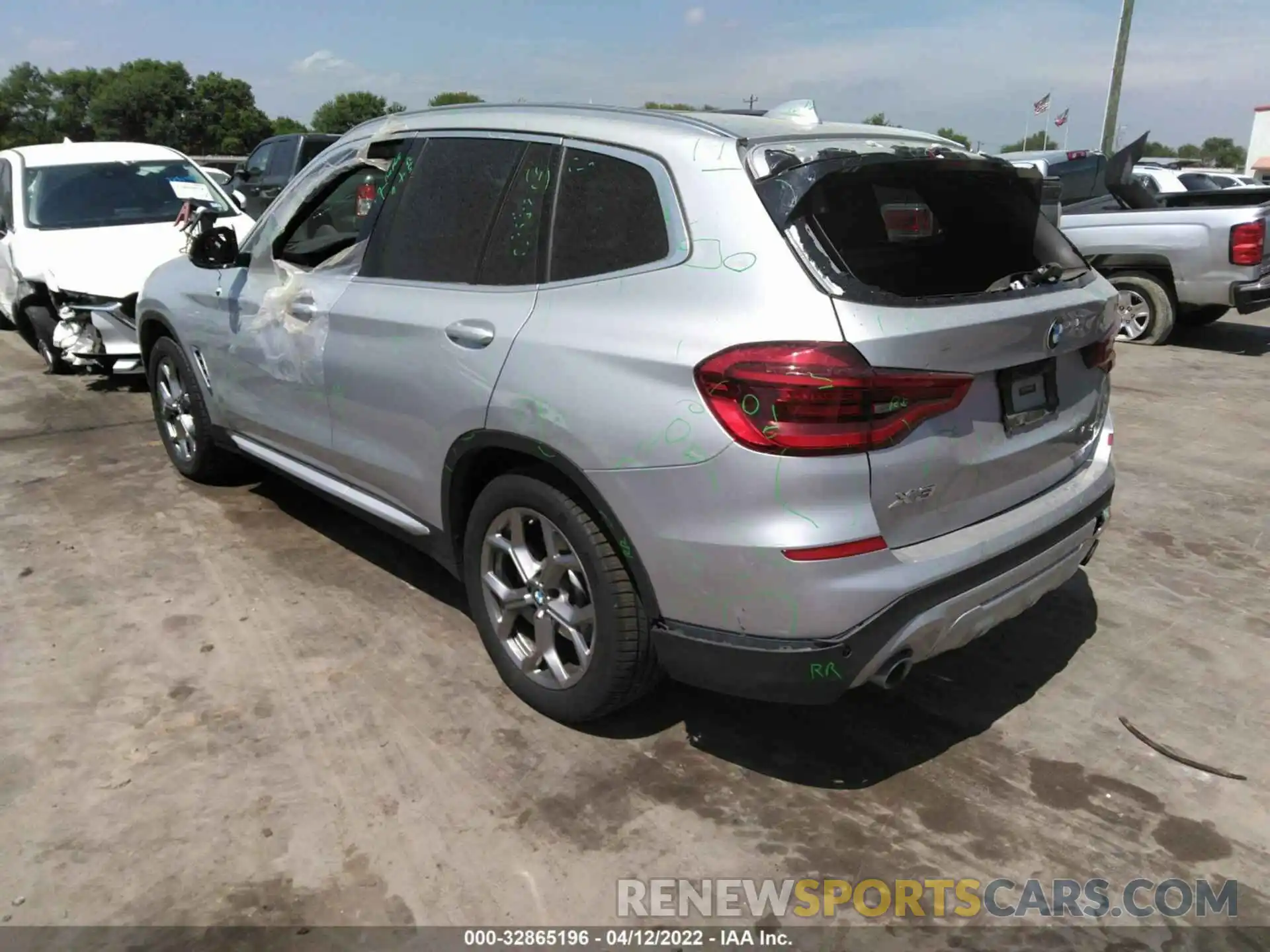 3 Фотография поврежденного автомобиля 5UXTY3C02M9F78204 BMW X3 2021