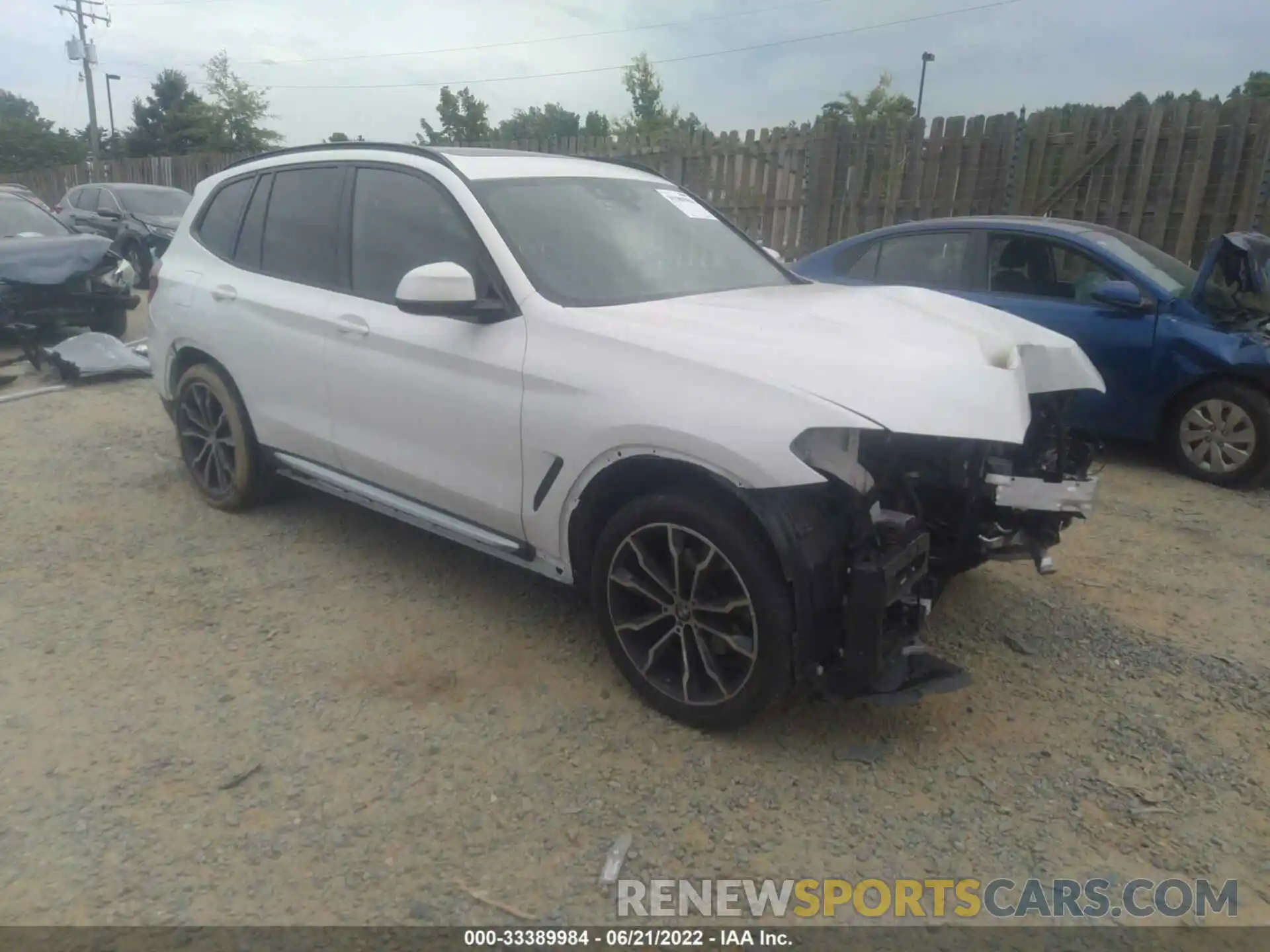 1 Photograph of a damaged car 5UXTY3C02M9G62247 BMW X3 2021