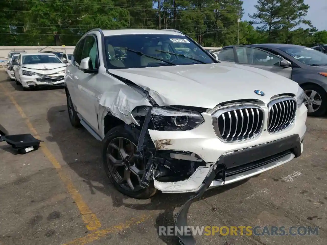 1 Photograph of a damaged car 5UXTY3C02M9H24441 BMW X3 2021