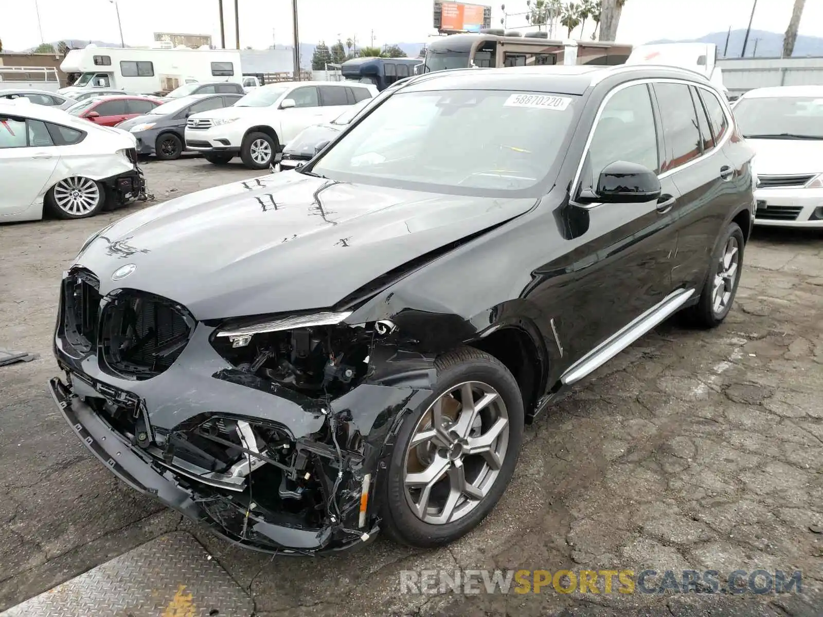 2 Photograph of a damaged car 5UXTY3C03M9E60839 BMW X3 2021