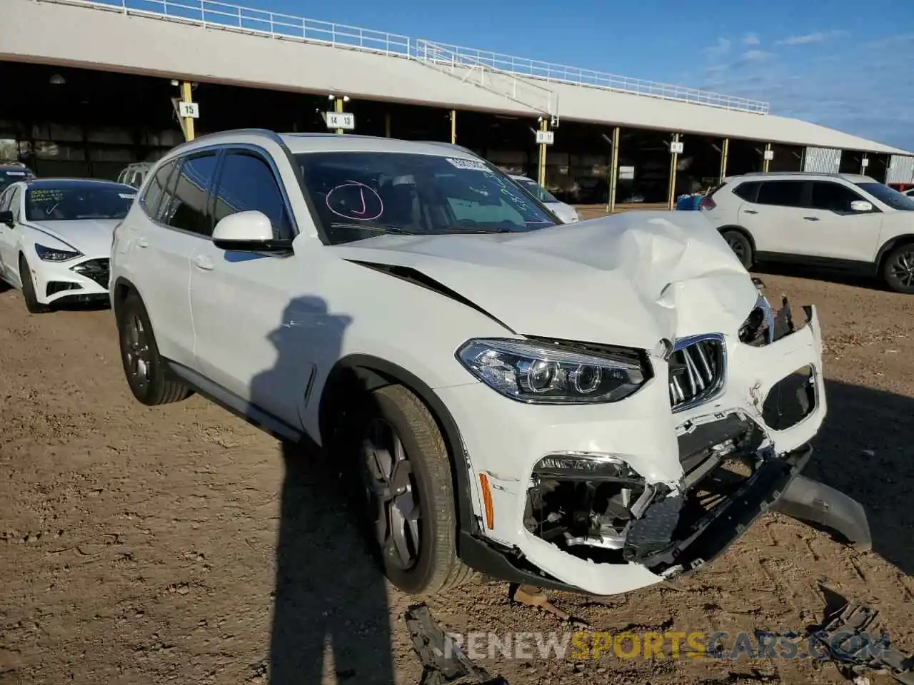 1 Photograph of a damaged car 5UXTY3C03M9E65636 BMW X3 2021